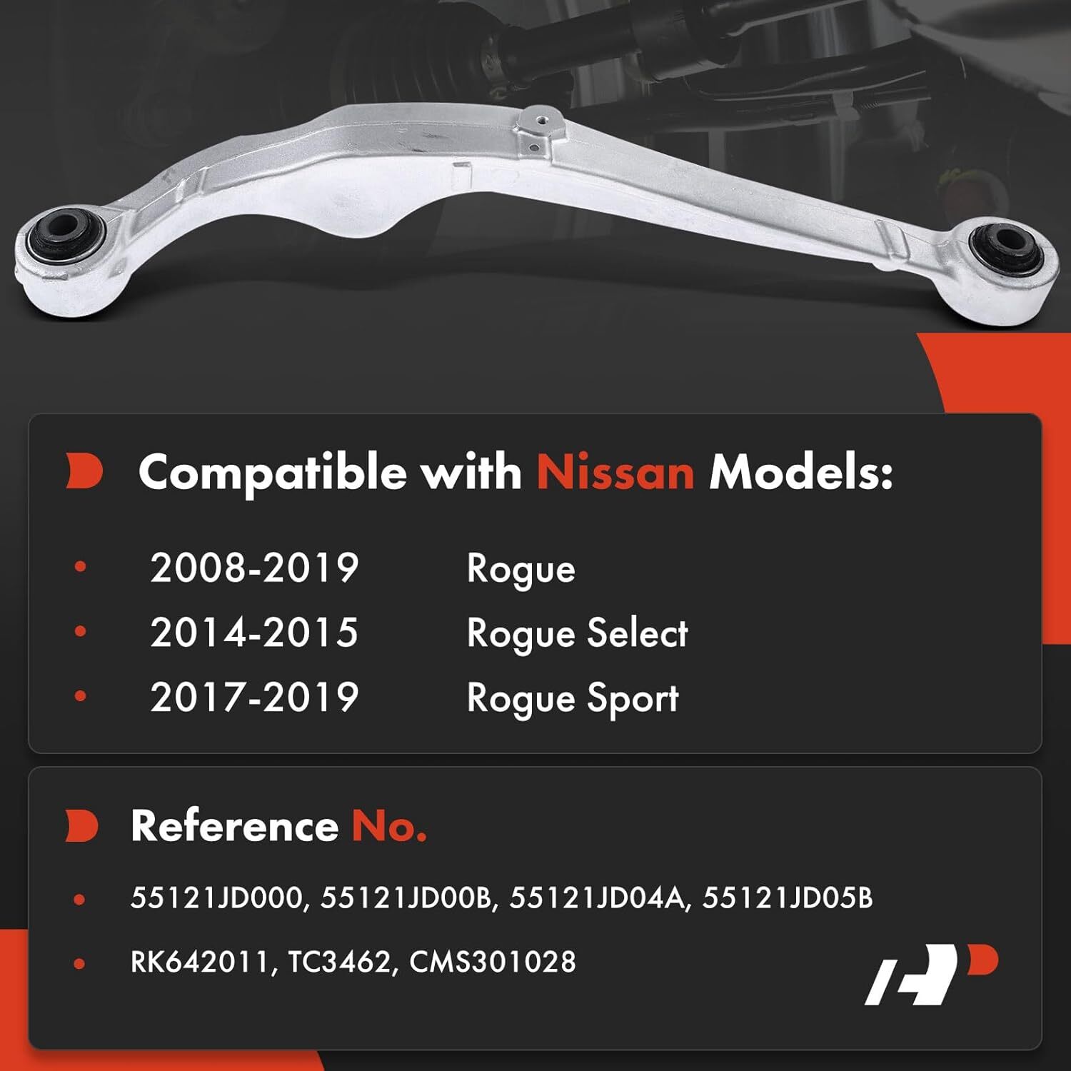 Rear Left Wheel (Driver Side) APM Rear Upper Control Arm, with Ball Joint