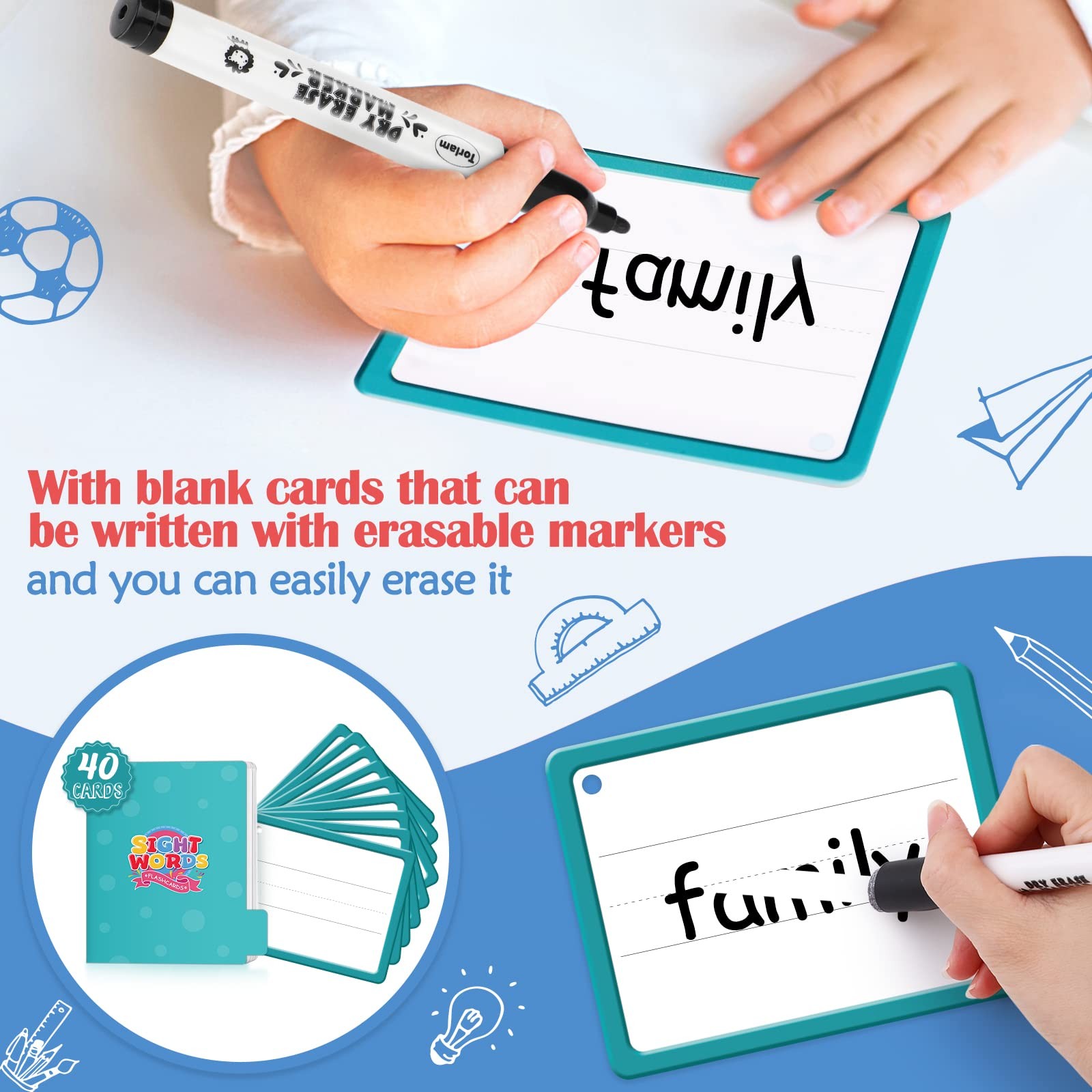 Sight Words & Phonics Flash Cards for Kids, Learn to Read Digraphs CVC Blends…