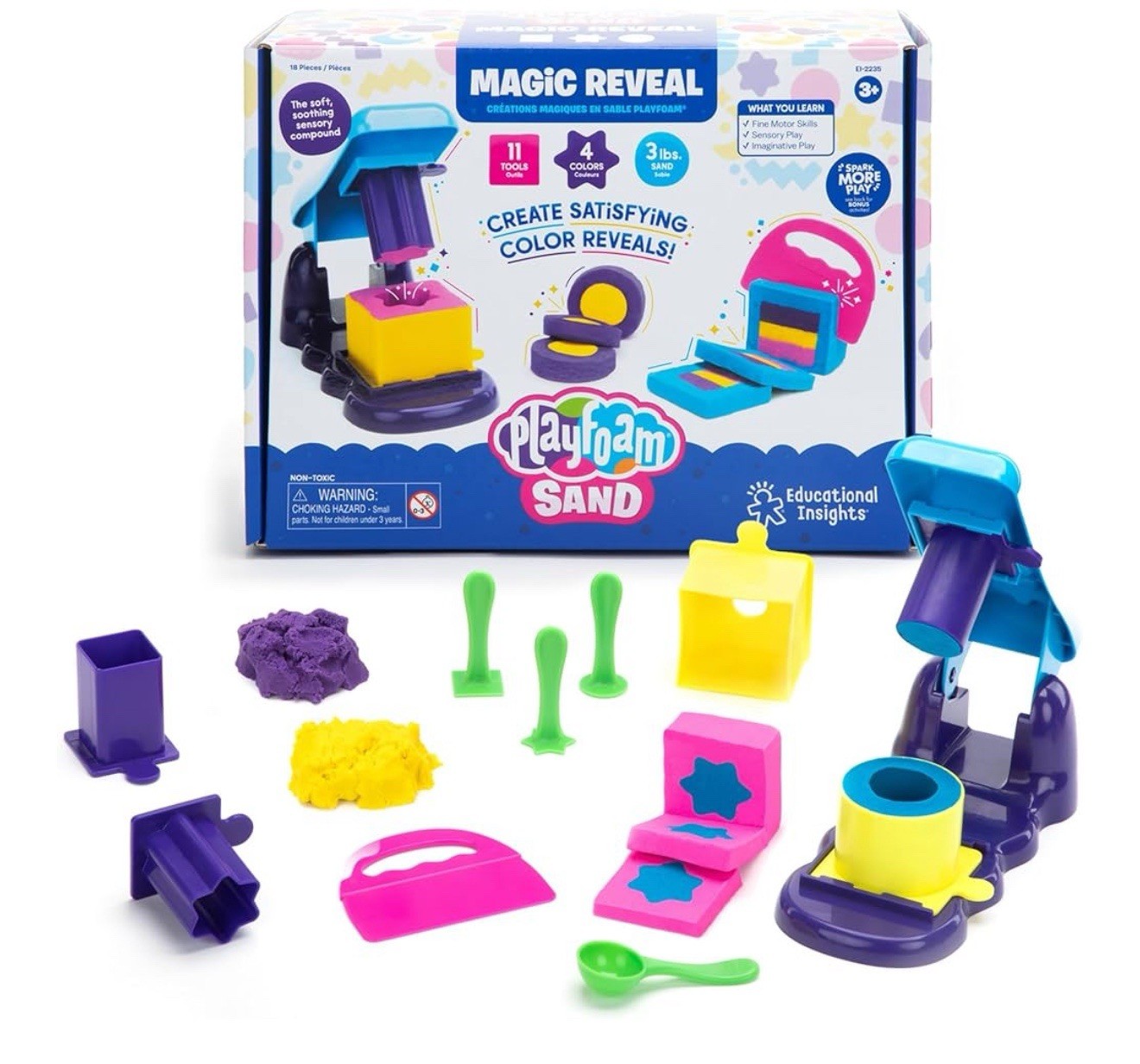 Educational Insights Playfoam® Sand Magic Reveal, 3 Pounds of Non-Toxic – NEW