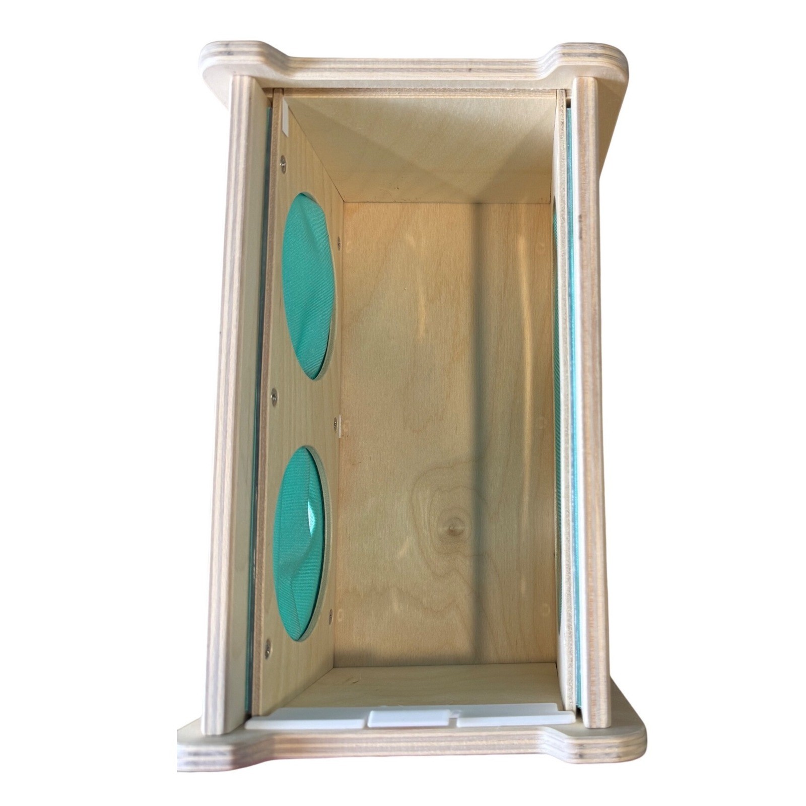 Lovevery Mystery Box Wooden Montessori Sensory Tactile Toy Teal STEM Box Only