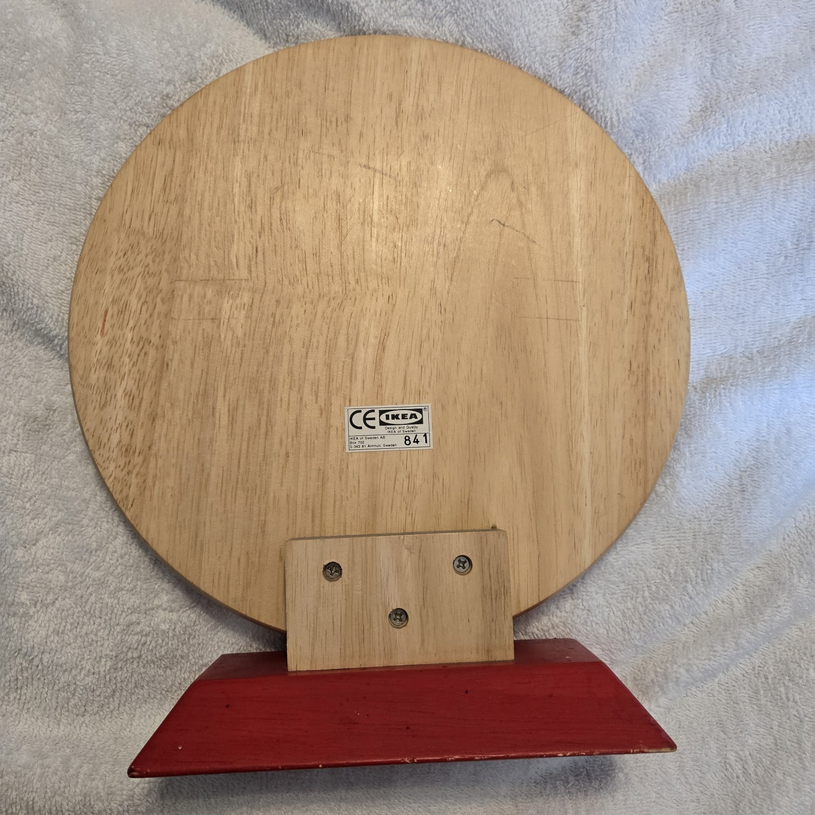 Vintage IKEA Multicoloured Educational Tool Kids 12” Wooden Decorative Clock