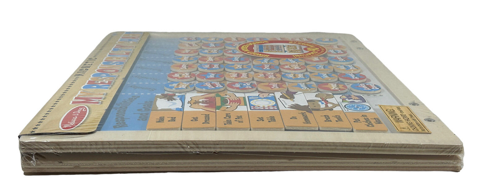 Melissa & Doug NEW My Responsibility Chart Magnetic 90 Magnets FACTORY SEALED