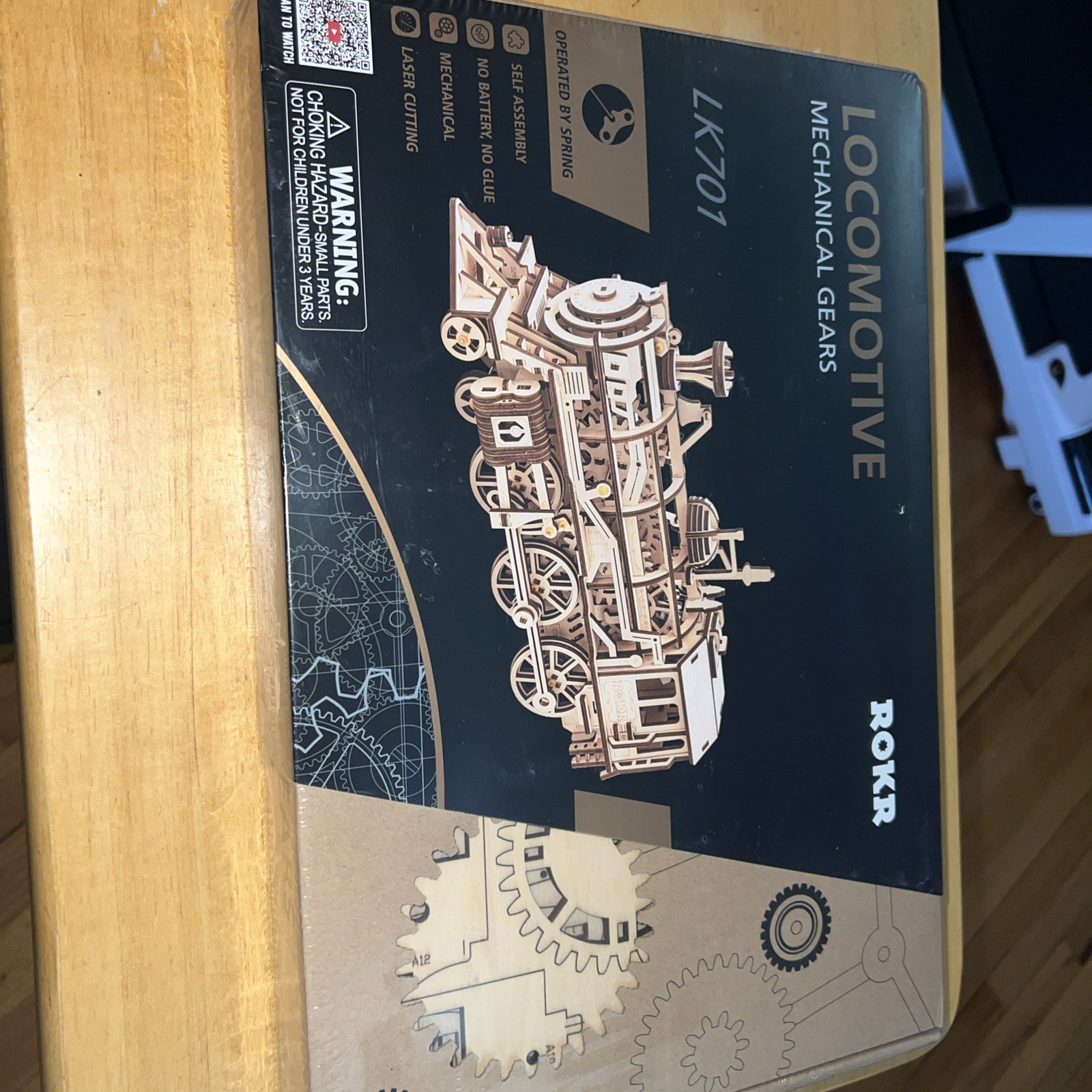 ROKR 3D Wooden Puzzle Mechanical Gear Locomotive NEW SEALED!