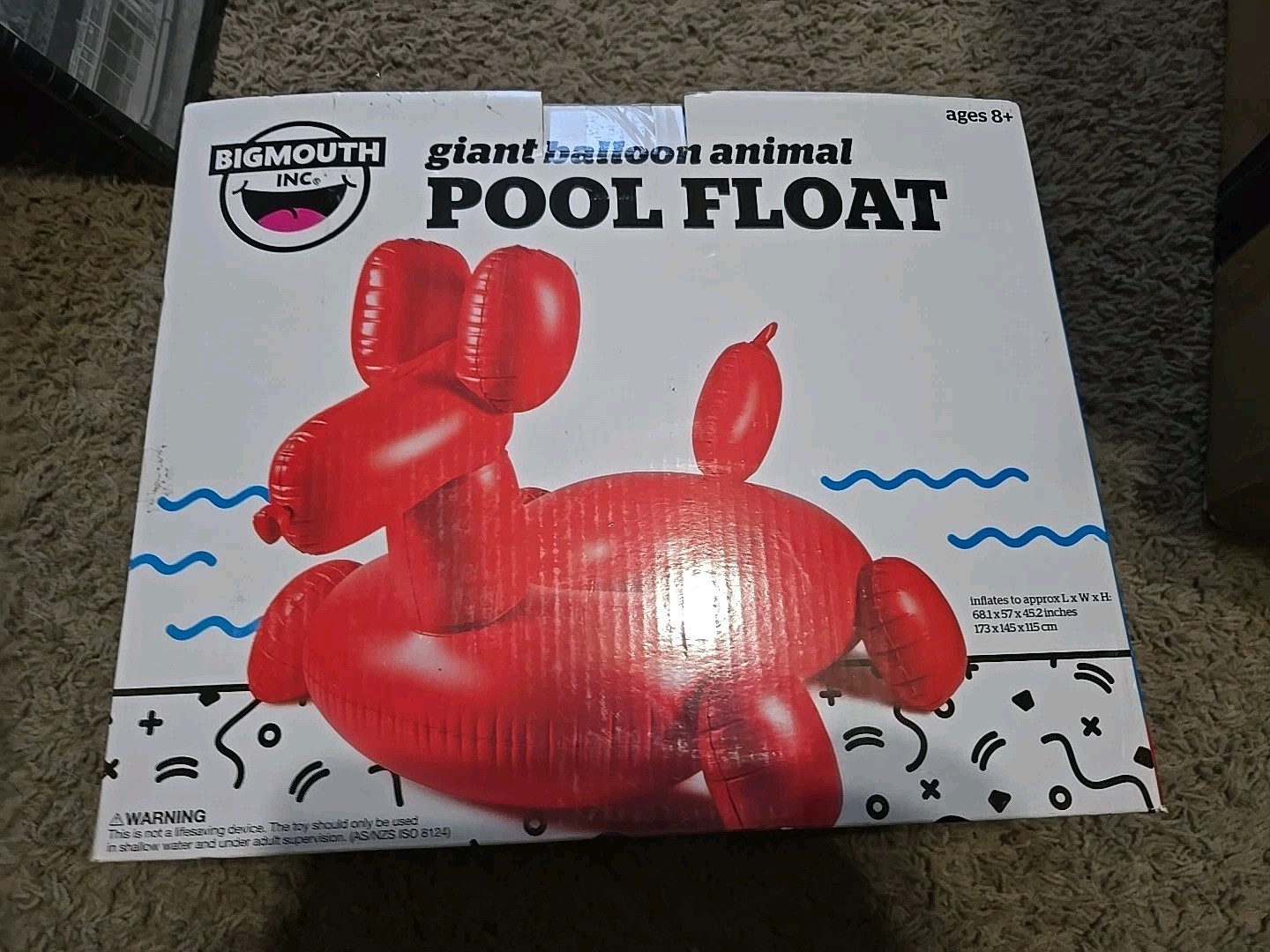 BigMouth Inc. Giant Balloon Animal Pool Float, Over 4′ Wide, Fun Inflatable