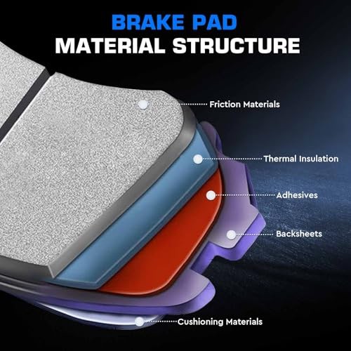Front Rear Ceramic Disc Brake Pads Set for Toyota 4Runner 2003-2023, for FJ