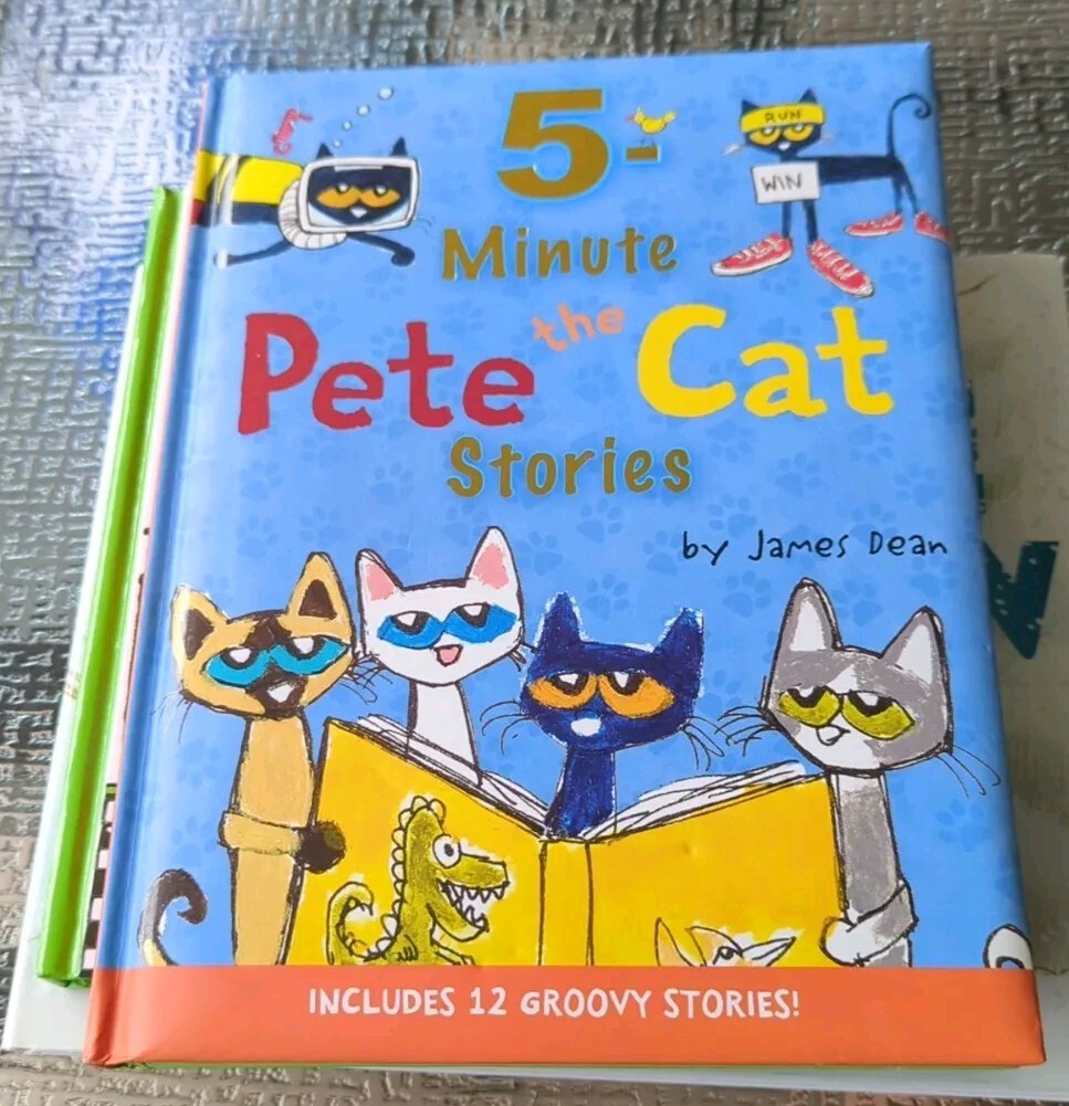 Pete The Cat Lot: 5 Minute Stories, Saves Christmas, Valentine’s Day, Mystery Sm