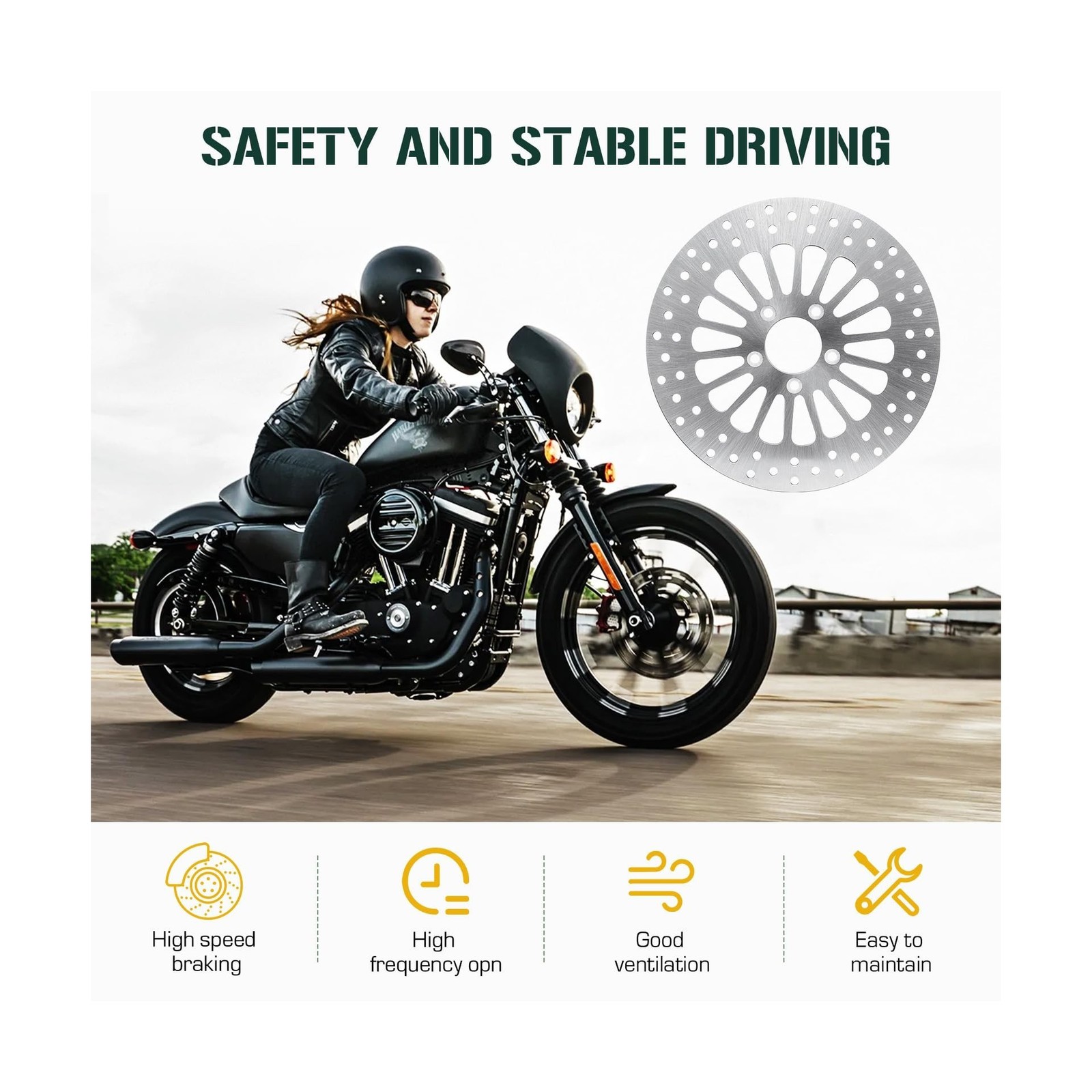 Youxmoto 11.8″ Front Brake Rotor Set for Harley Davidson Touring, for Road Ki…
