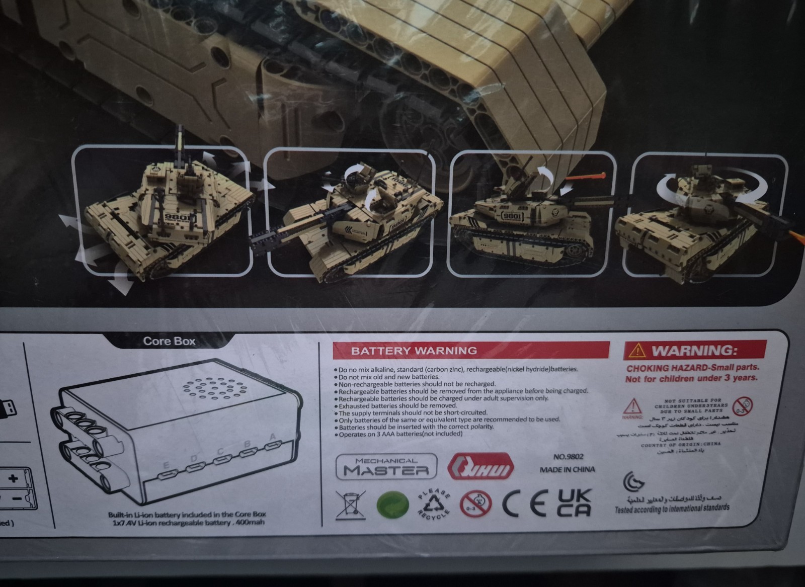Qihui 9801 STEM Mechanical Master Tech Bricks RC Tank Building Blocks Remote Con