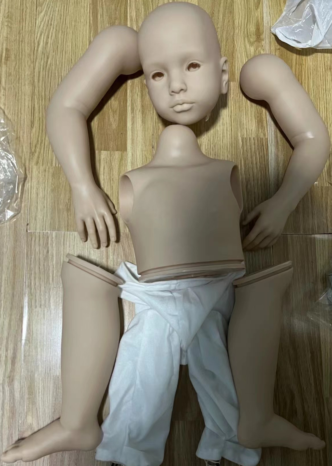 40inch Unpainted Reborn Doll Kit Huge Toddler Girl Blank with CONNECTORS Aloenka