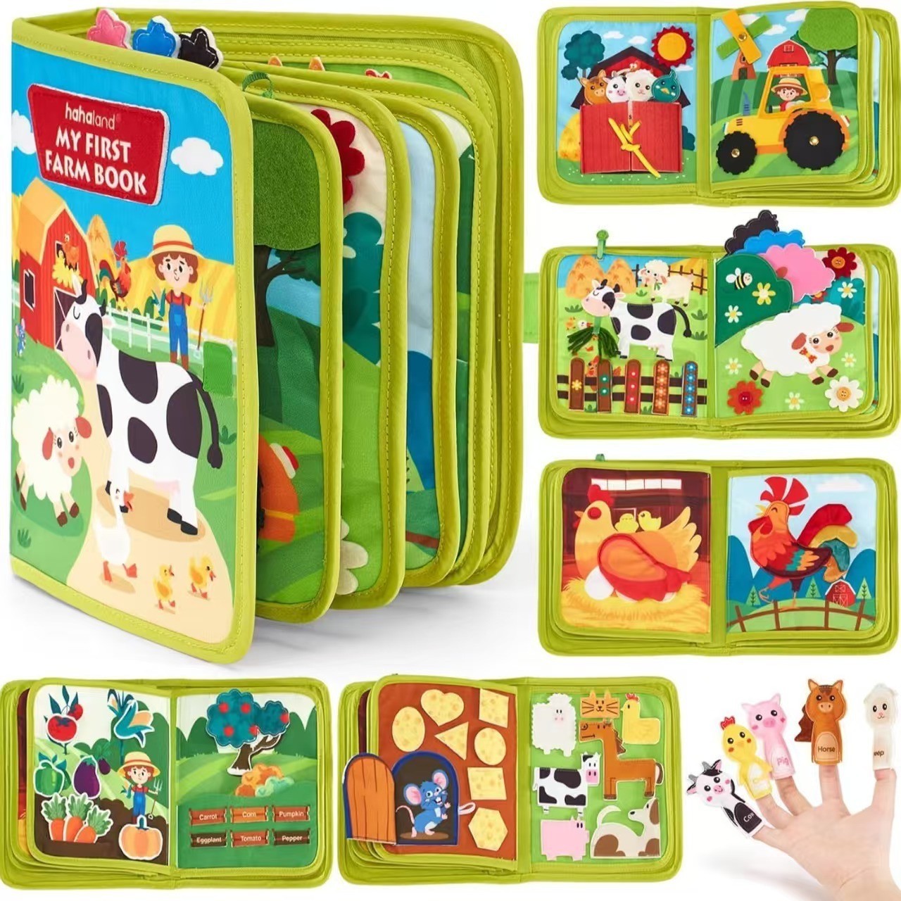 Felt Learn infant Practice Board Early Education Toys Brain-boosting Enlightenme