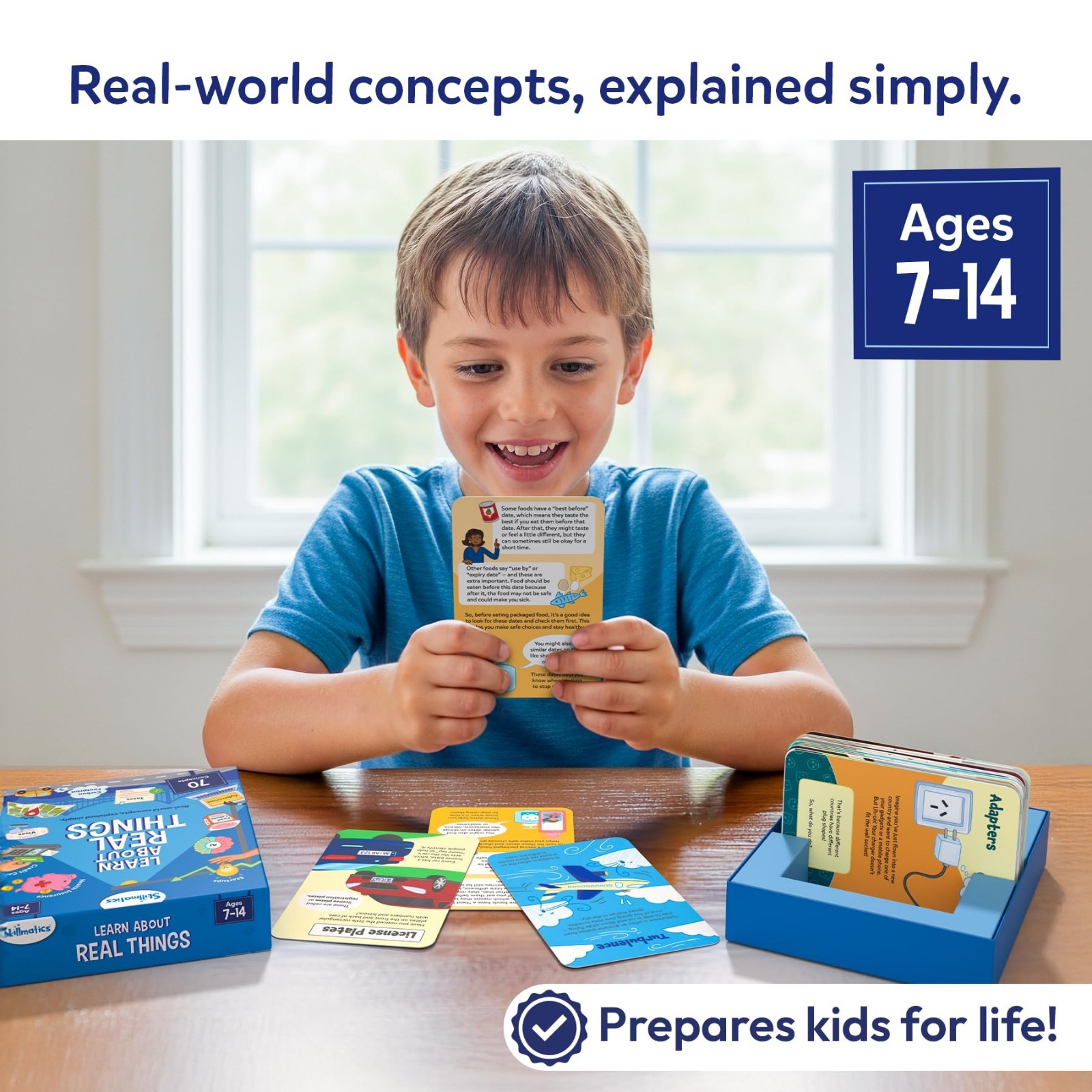 Educational Flashcards for Kids – Money, Taxes & Life Skills, Ages 7-14, Homesch