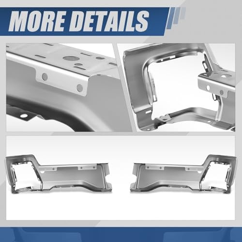 23-26 Ford F250 F350 F450 Rear Bumper End Caps Chrome w/Sensor Hole Right & Left