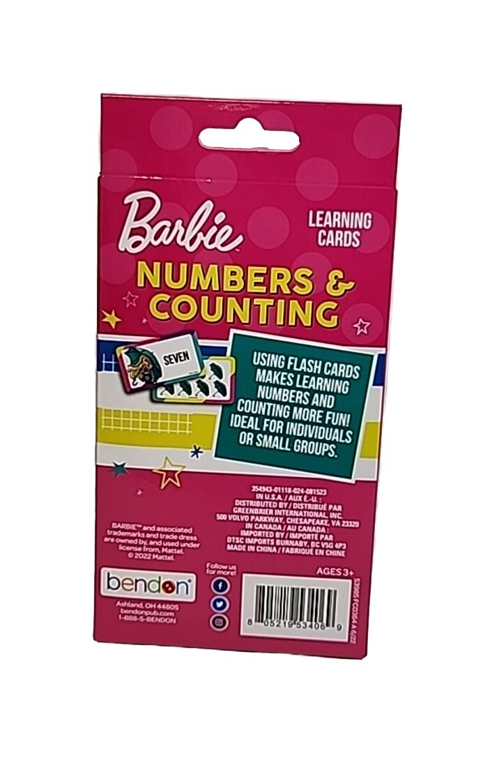 Barbie Numbers & Counting / Hello Kitty and Friends Matching Learning Cards