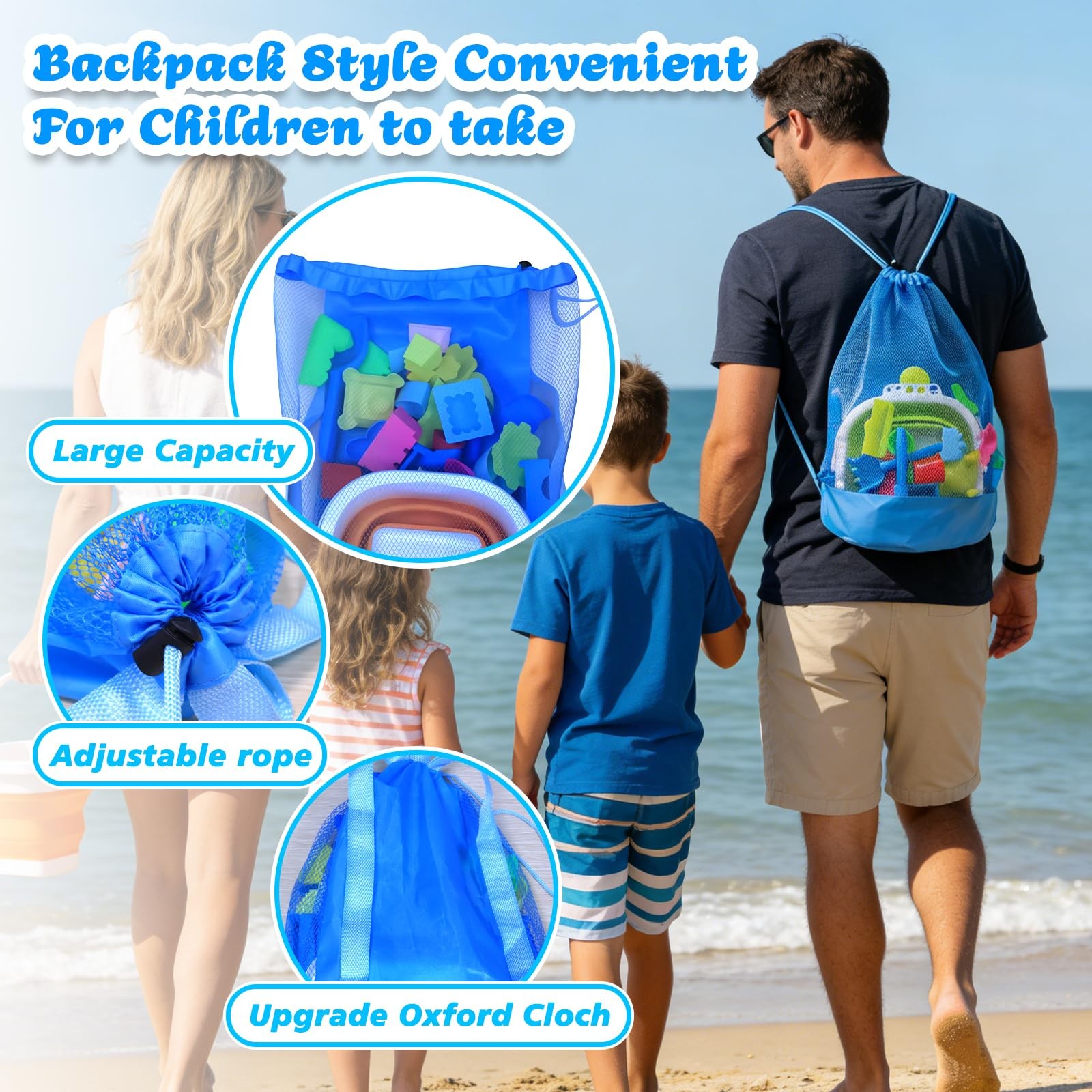 Collapsible Beach Toys Age-appropriate size for kids aged 3-10, Multicolored