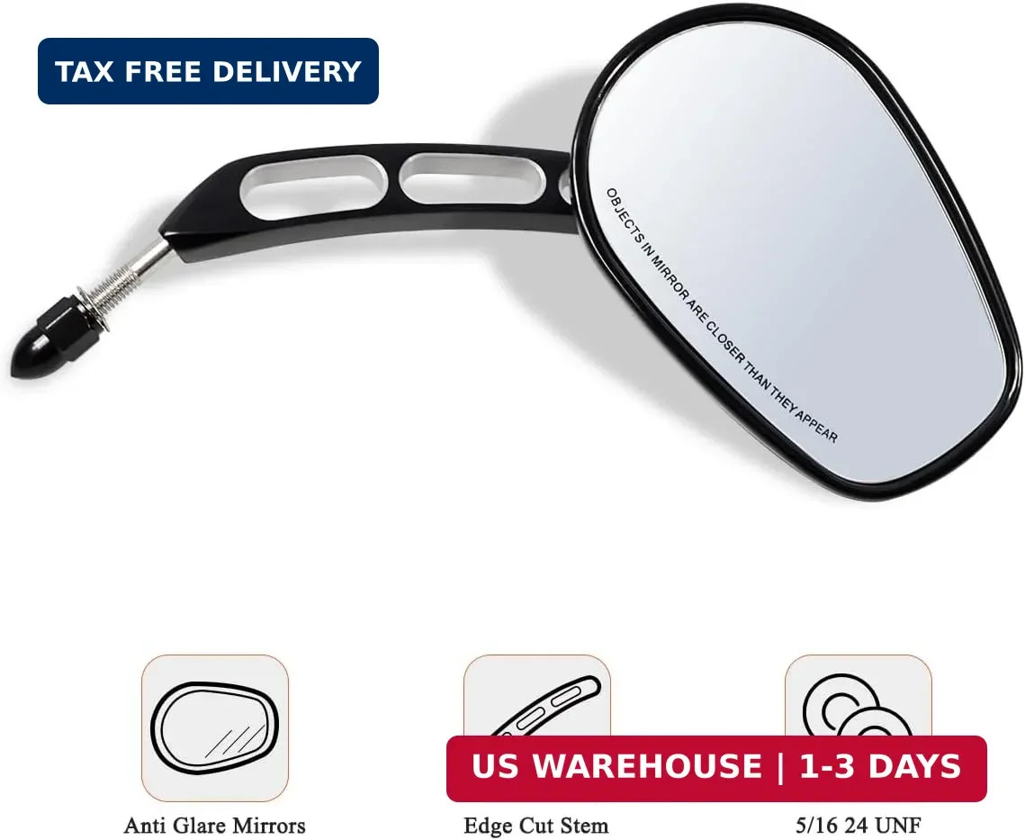 FOVPLUE Handlebar Mount Mirrors,Left & Right Side Rearview mirrors for 1982-2025