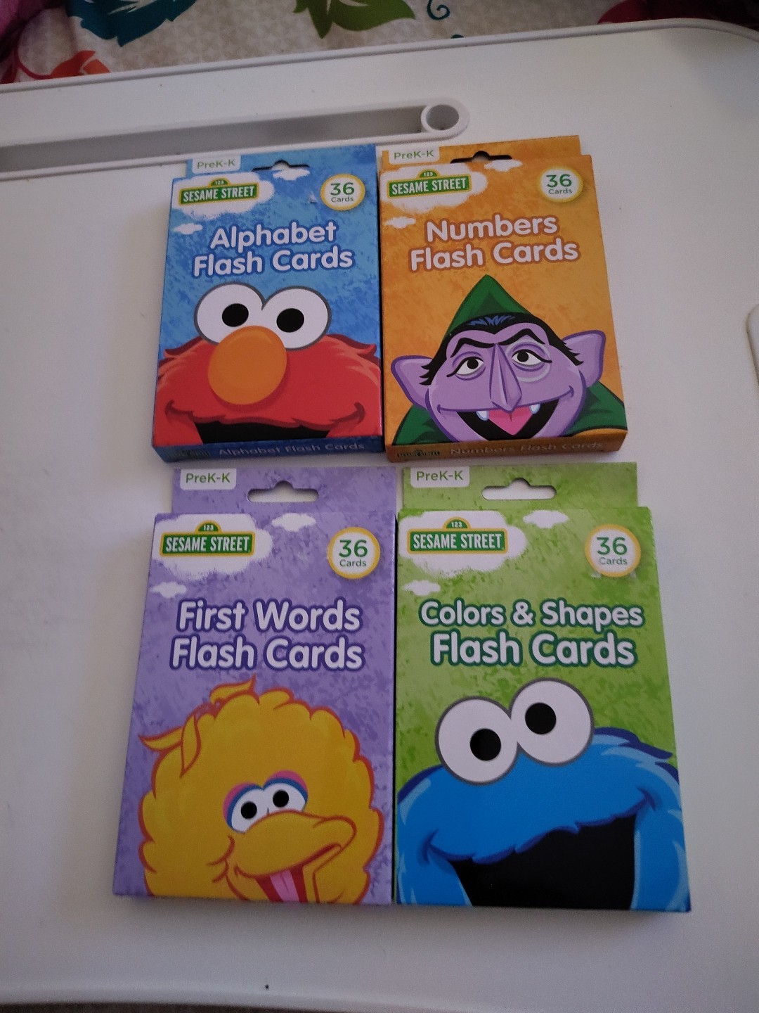 4 Sesame Street Flash Cards Learning First Words Numbers Colors Shapes Alphabet
