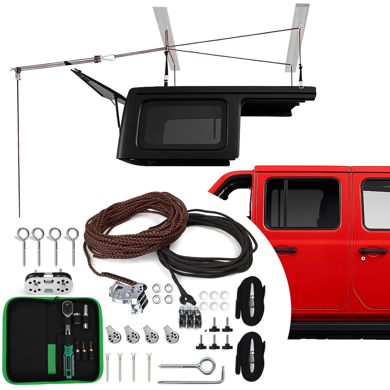 Upgraded Hardtop Removal Lift with Removal Tool Kit,Compatible with All Jeep …