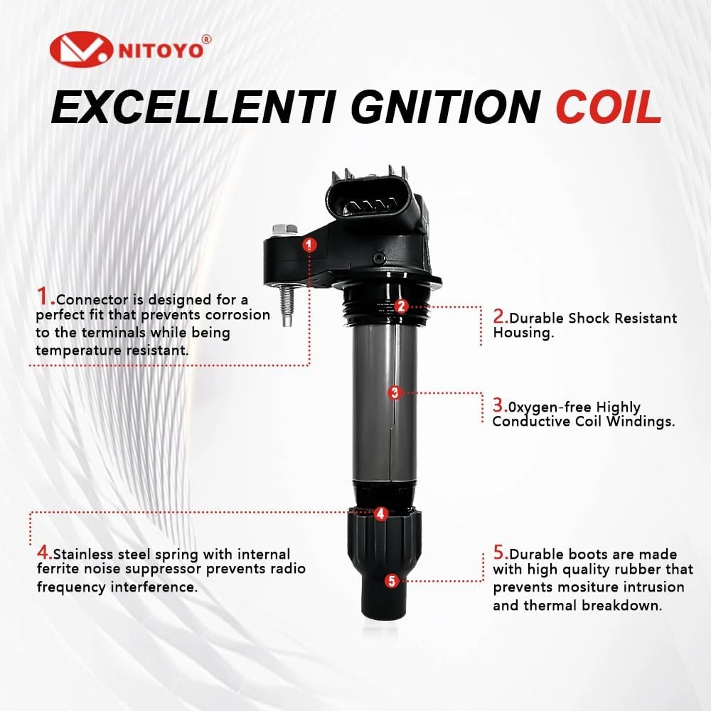 UF569 Ignition Coil Pack and 6509 Iridium Spark Plugs Compatible with Chevy