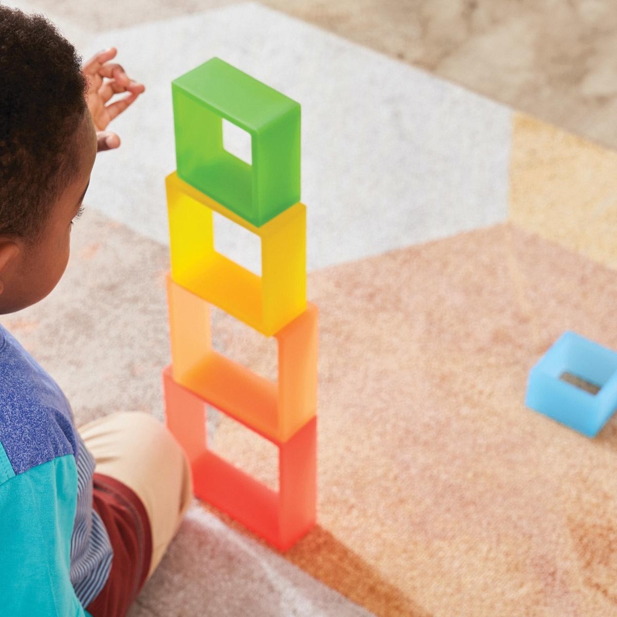 Kaplan Early Learning Discovery Squares – Rainbow – 6 Pieces
