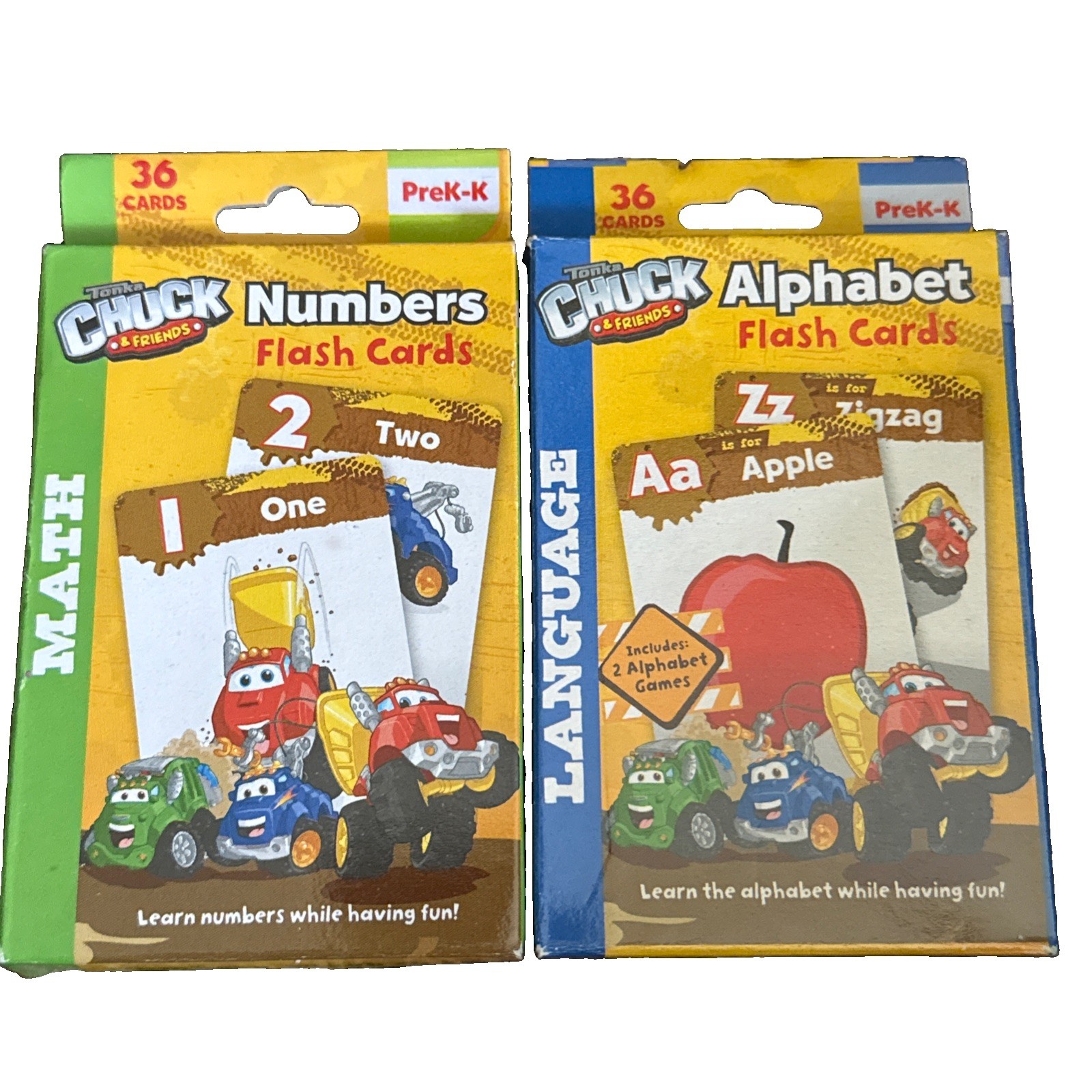 Tonka Chuck & Friends: Alphabet / Numbers Learning Flash Cards PreK-K