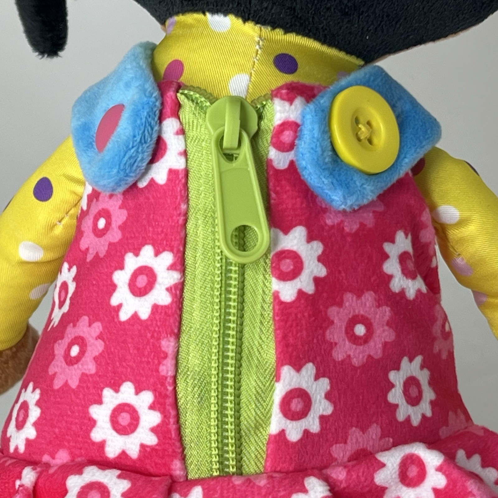 Snuggle Stuff Learn to Dress Plush Doll for Toddlers 15” Sugar Snap Montessori