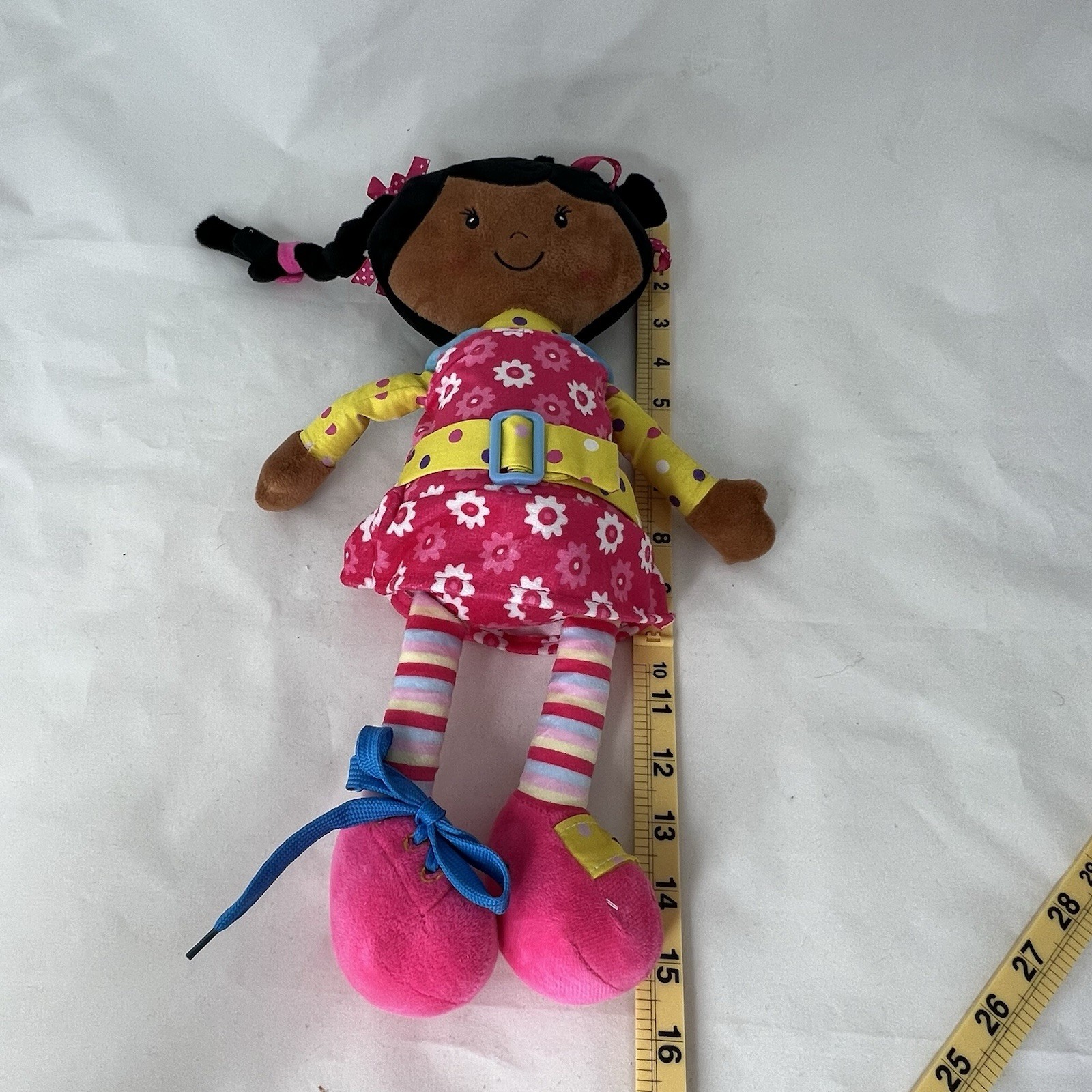 Snuggle Stuff Learn to Dress Plush Doll for Toddlers 15” Sugar Snap Montessori