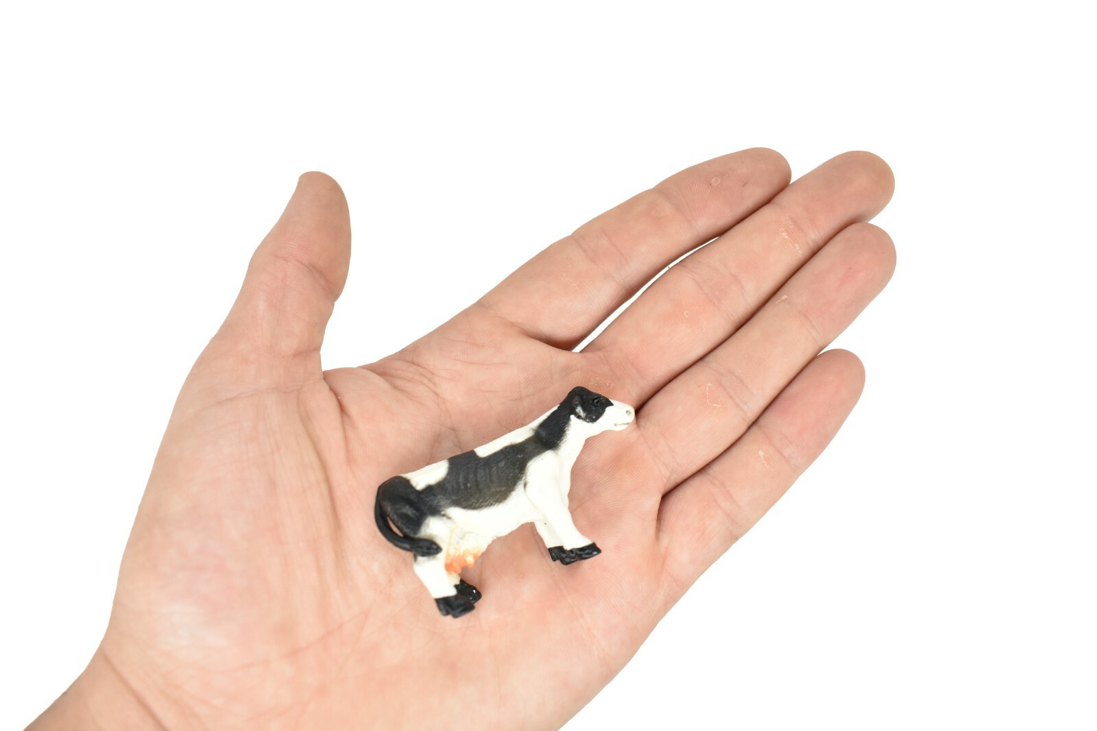 Cow, Holstein Realistic Small Toy Model Plastic Replica Farm Animal, 2.25″ F4261