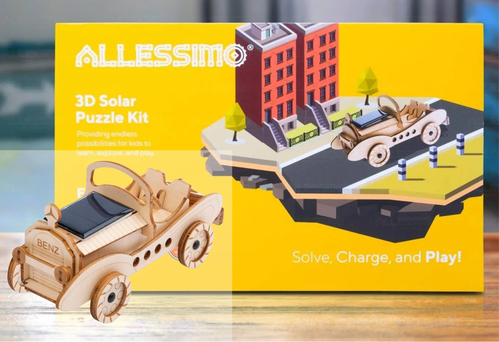 Allessimo “Fancy Ride” 3D Solar Vehicle Puzzle Kit | Educational Fun | FREE SHIP