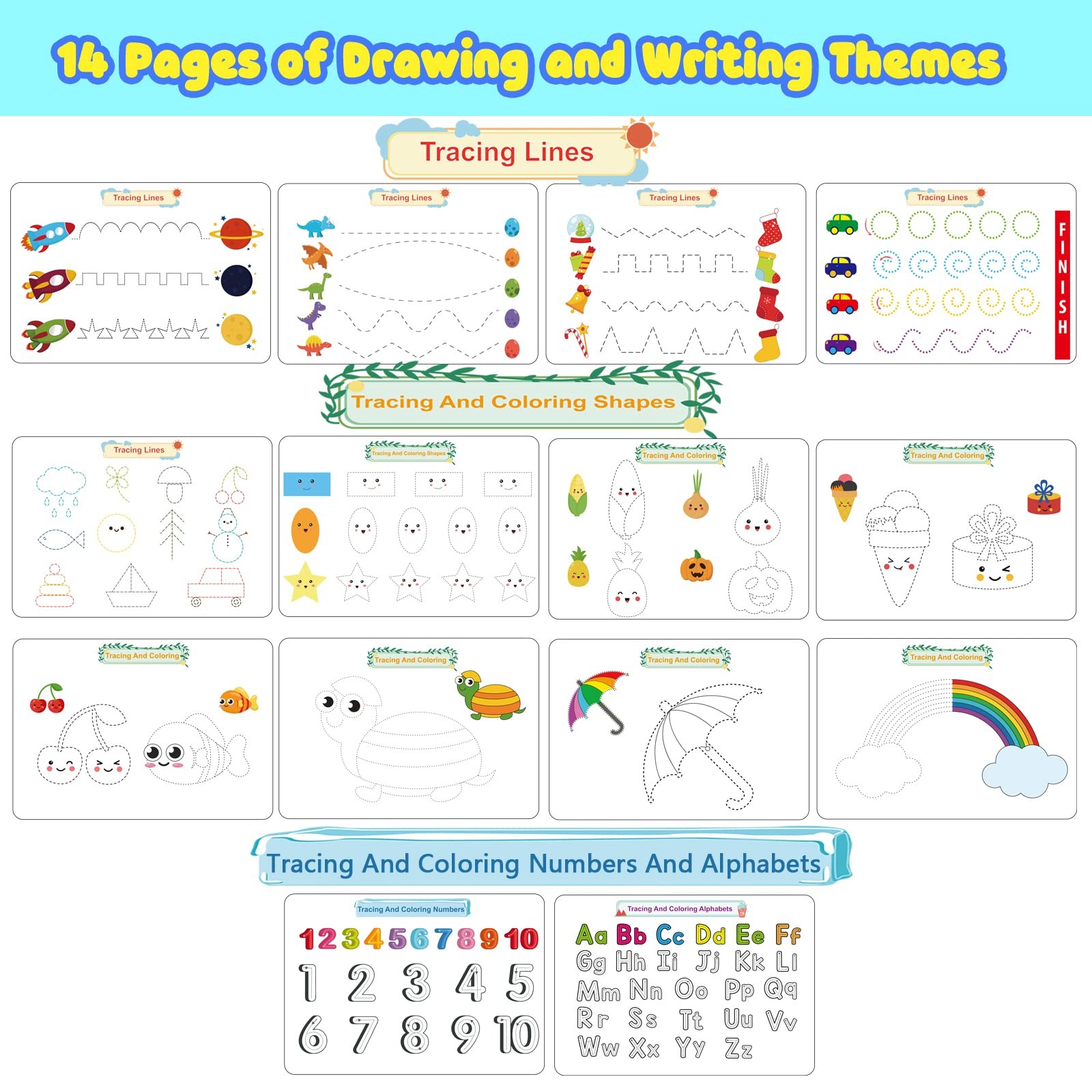 Huijing Activities Preschool Learning Busy Book – 29 Themes Binder Montessori…