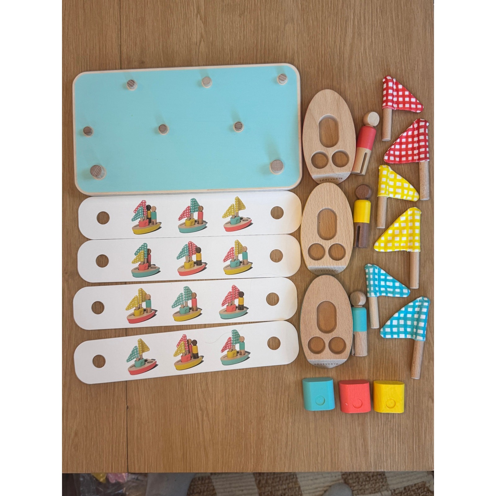 Lovevery Pattern Match Boats & Cards Set Analyst Play Kit COMPLETE 46-48M STEM