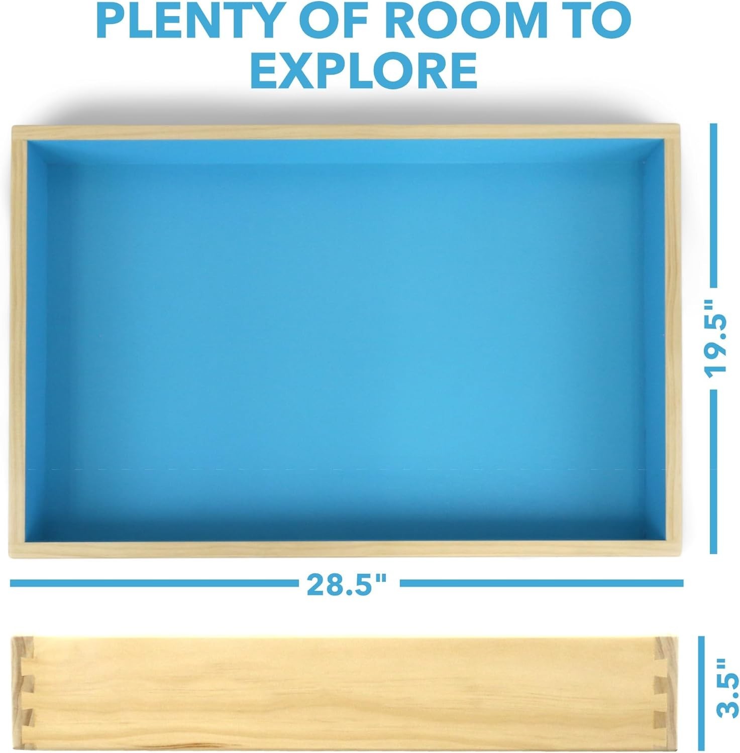 Play Therapy Supply Basic Wooden Sandtray with Lid