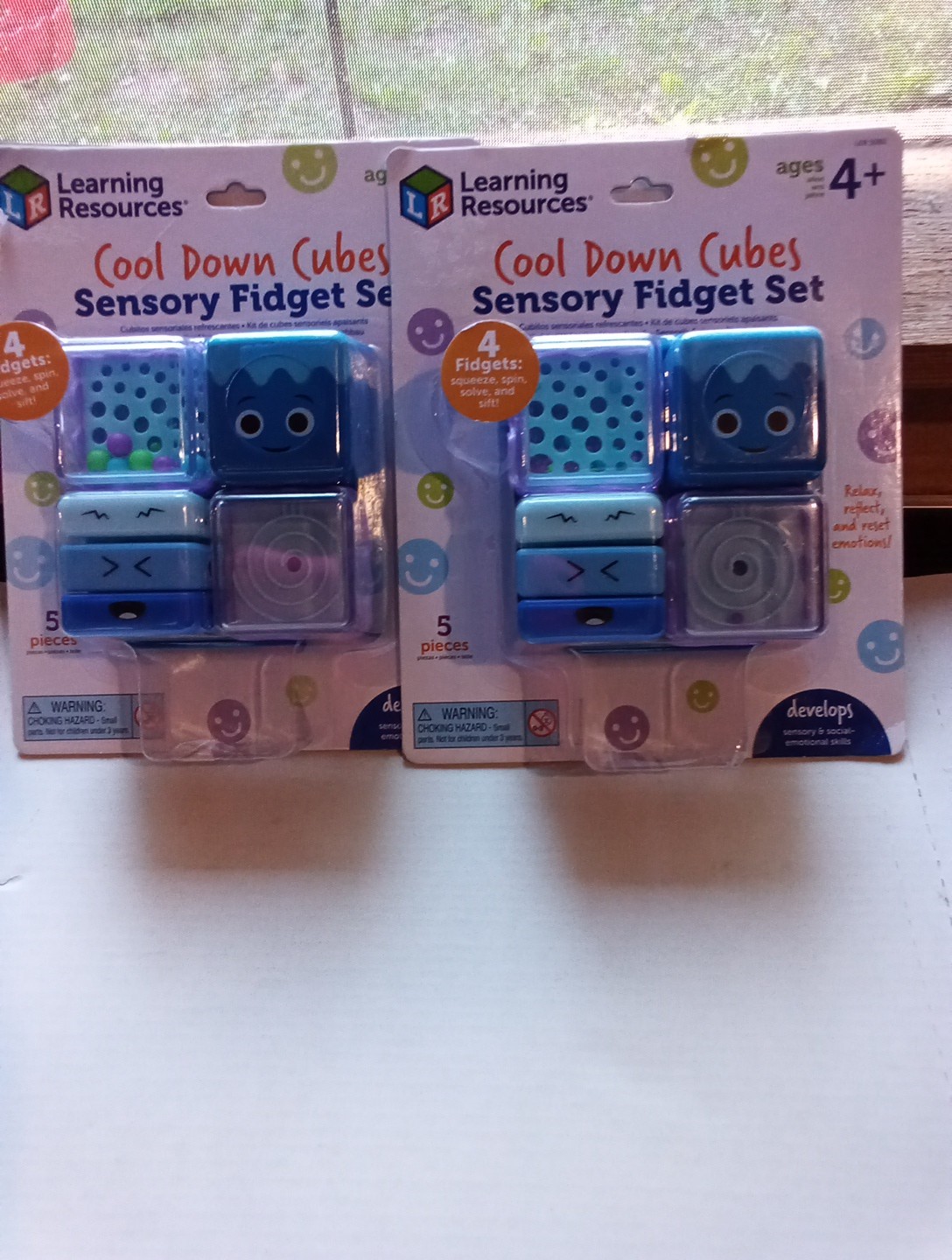 2 X Learning Resources Cool Down Cubes Sensory Fidget Set, Fidgets for Kids New