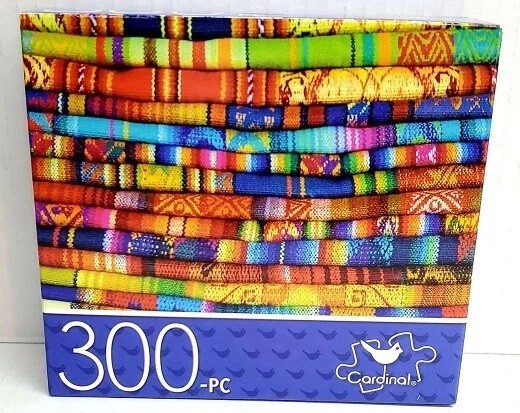 300PC PUZZLE JIGSAW SET ANDEAN TEXTILES COLORFUL YARN THROWS BLANKETS SEW WOOL