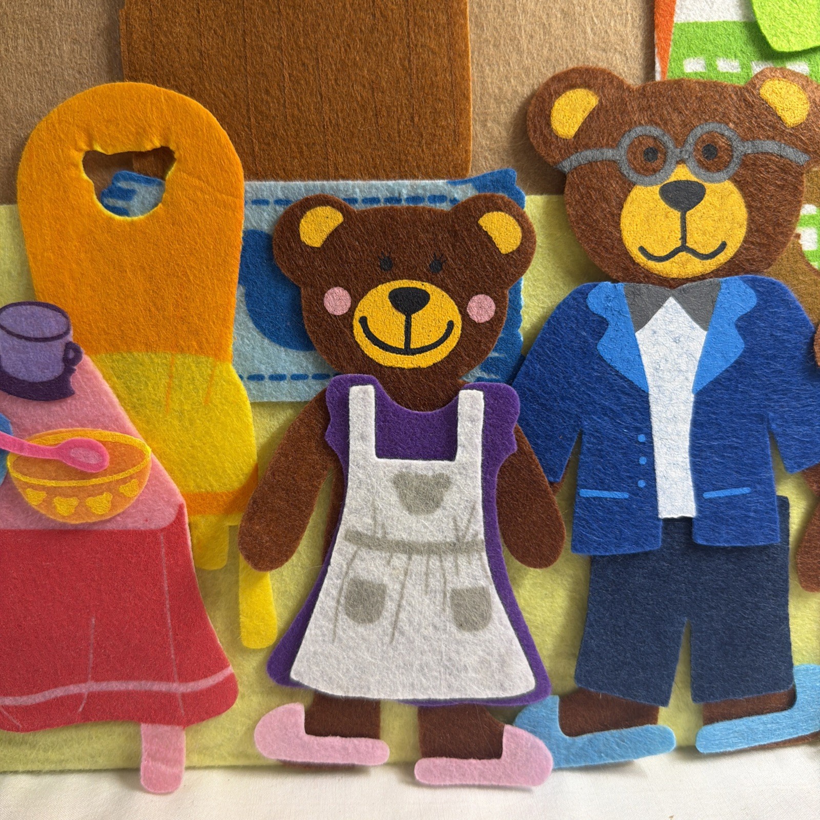 Felt Creations Hurricane Toys GOLDILOCKS & THE THREE BEARS Storyboard 50 Pieces