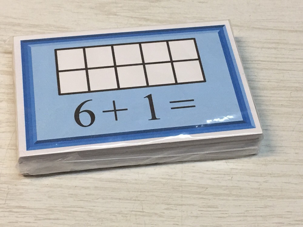 Addition Facts Ten Frame Cards – 56 Dry Erase Laminated Card – Kindergarten