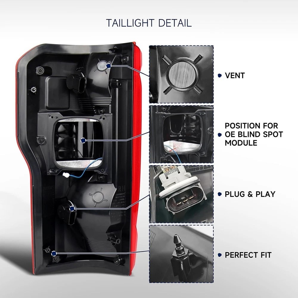 Tail Light Assembly Compatible with 2023 2024 2025 Ford F250 F350, F250 LED R…