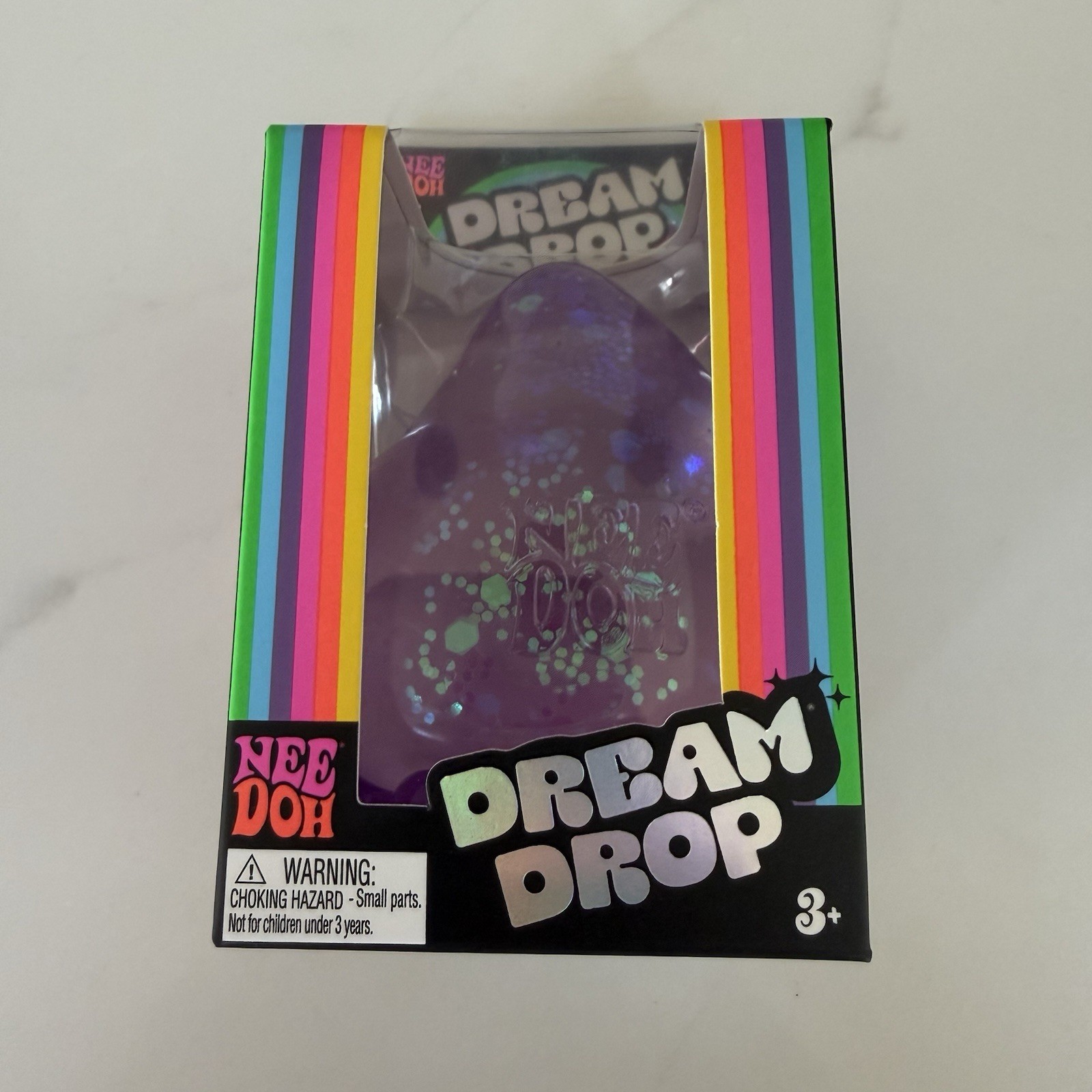 NEW NeeDoh Galactic Glow Dream Drop Purple Sparkly Squishy Toy – SHIPS SAME DAY