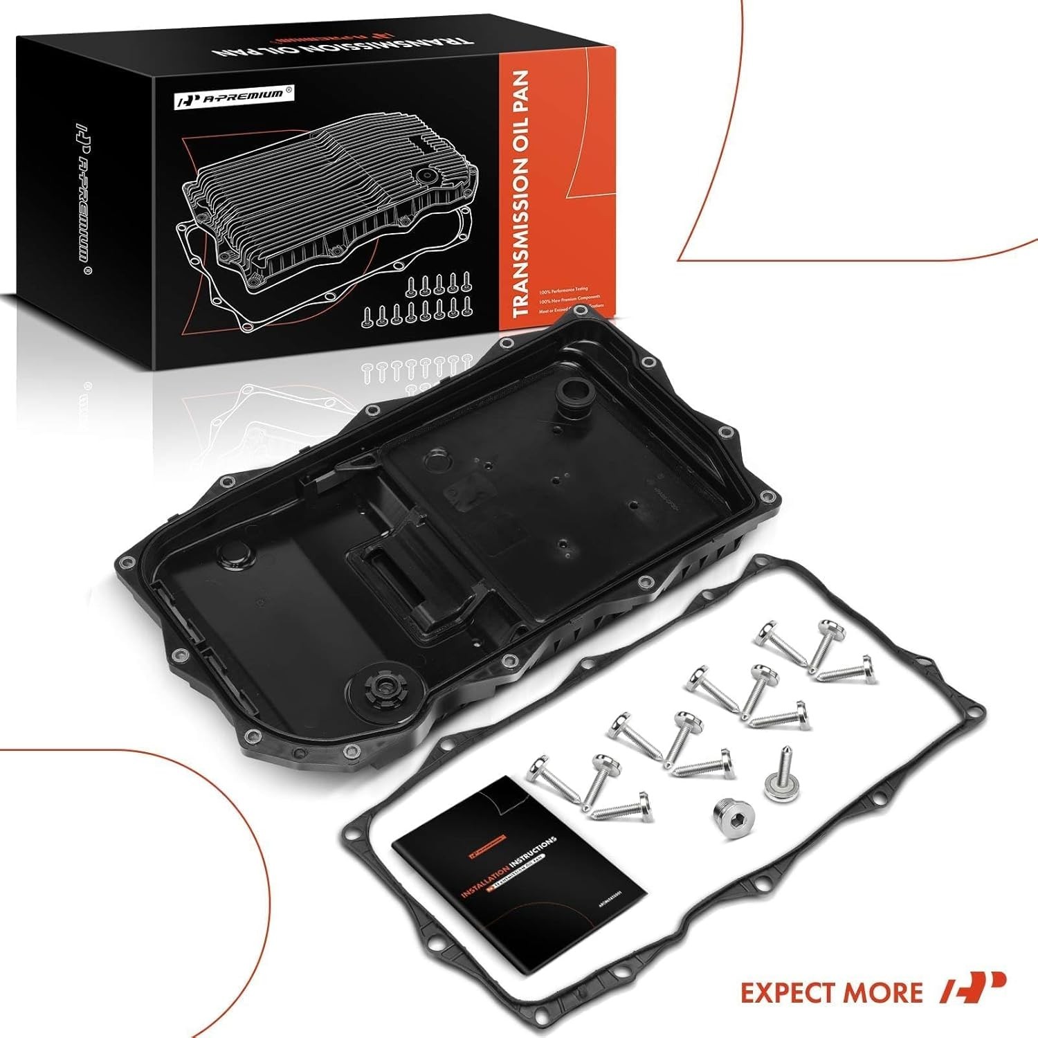 A-Premium Transmission Oil Pan with Gasket & Drain Plug Compatible with Ram 1500