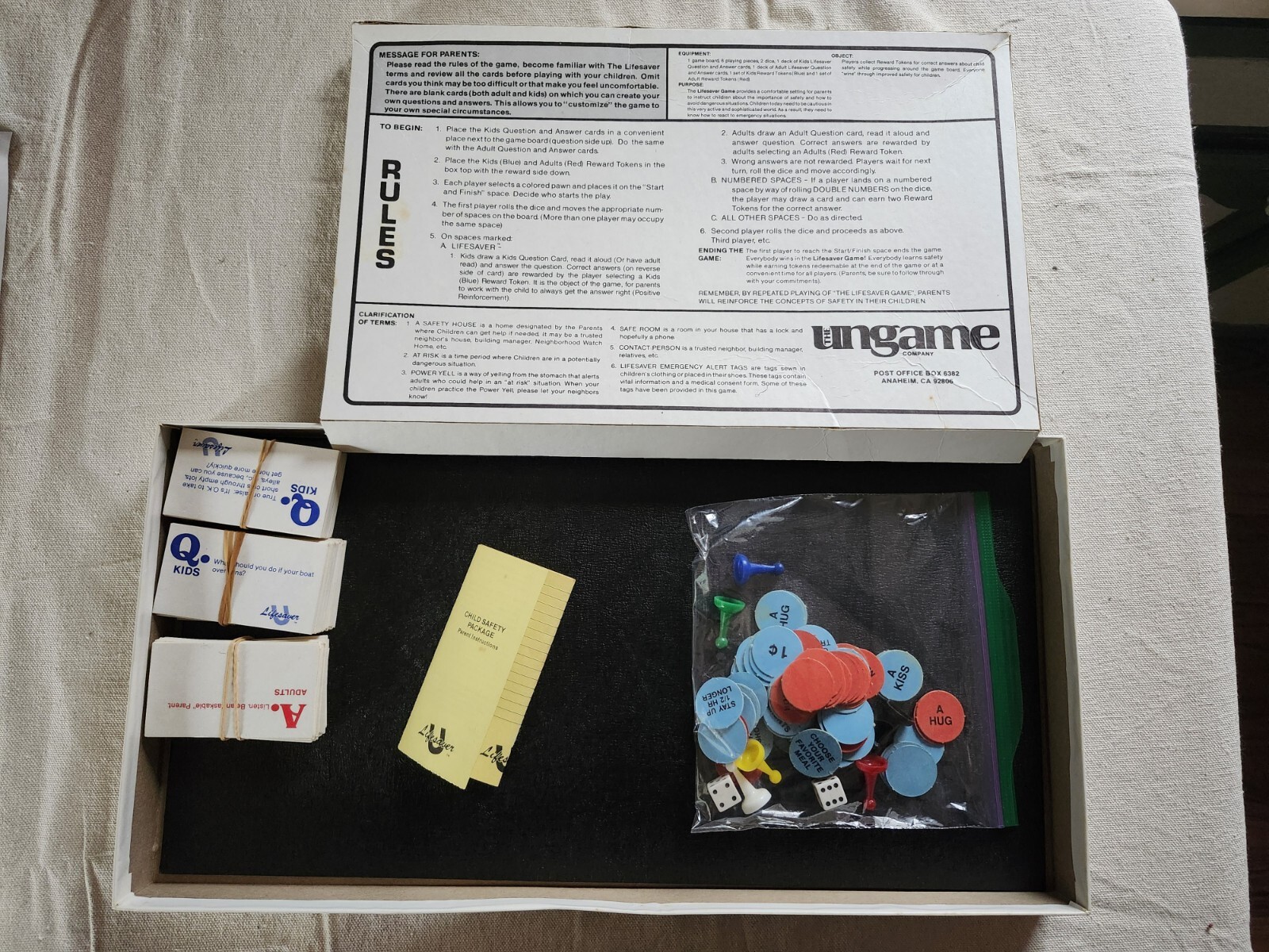 1985 Ungame Lifesaver Game. Parents teach your child safety.