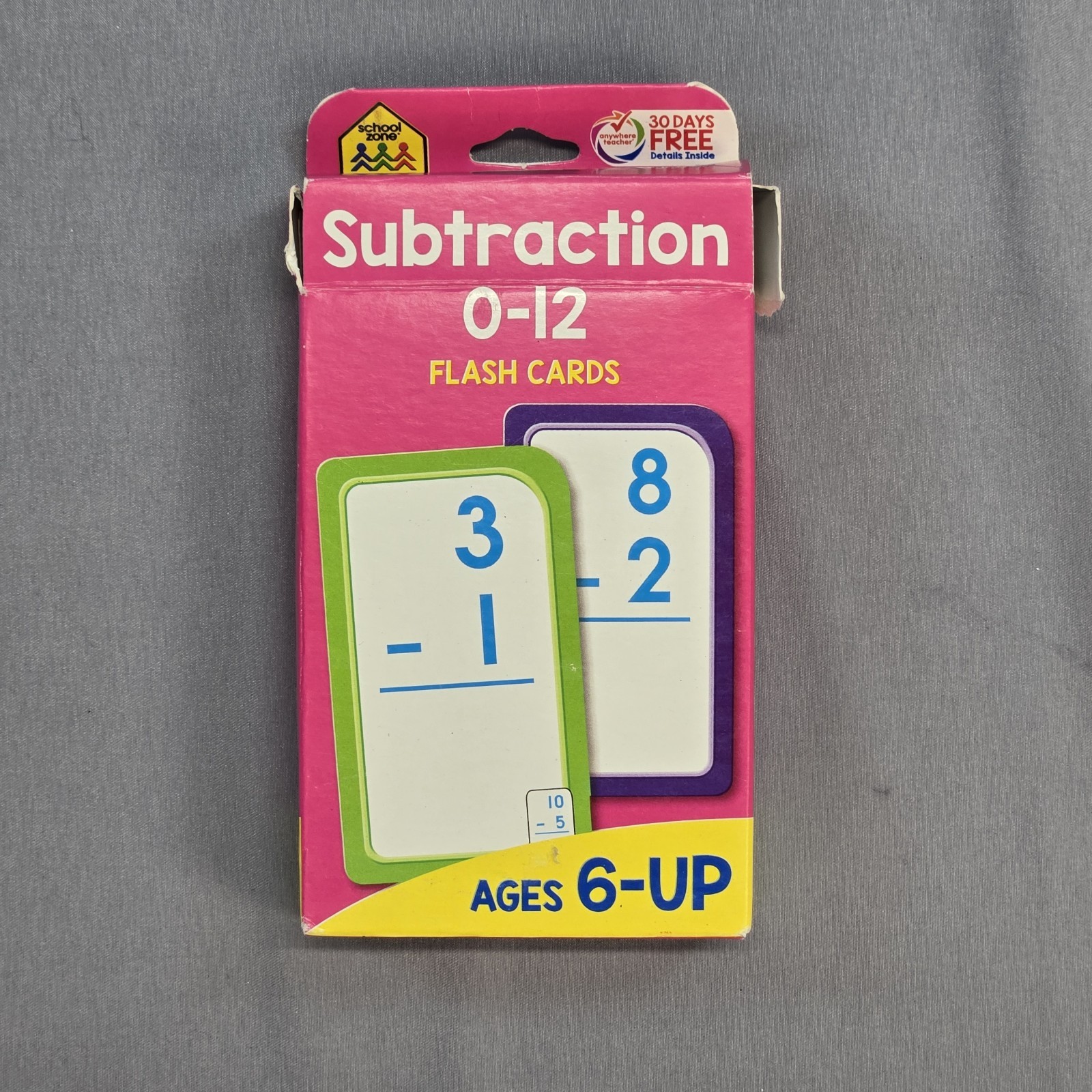 School Zone Division, Multiplication, Addition, Subtraction 0-12 Flash Cards