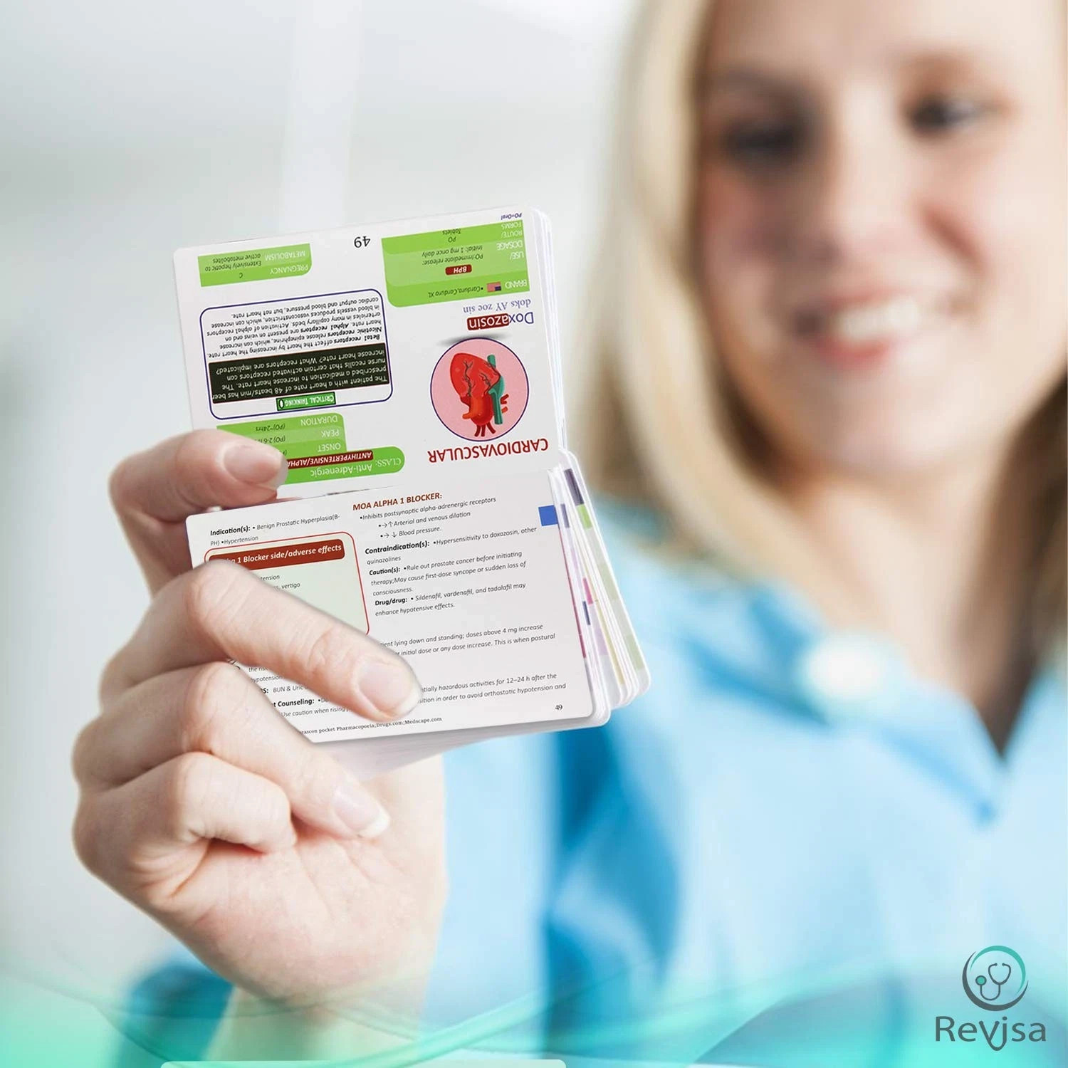 Revisa Top 300 Drugs Pharmacology Cards Portable Flash Cards Box Study