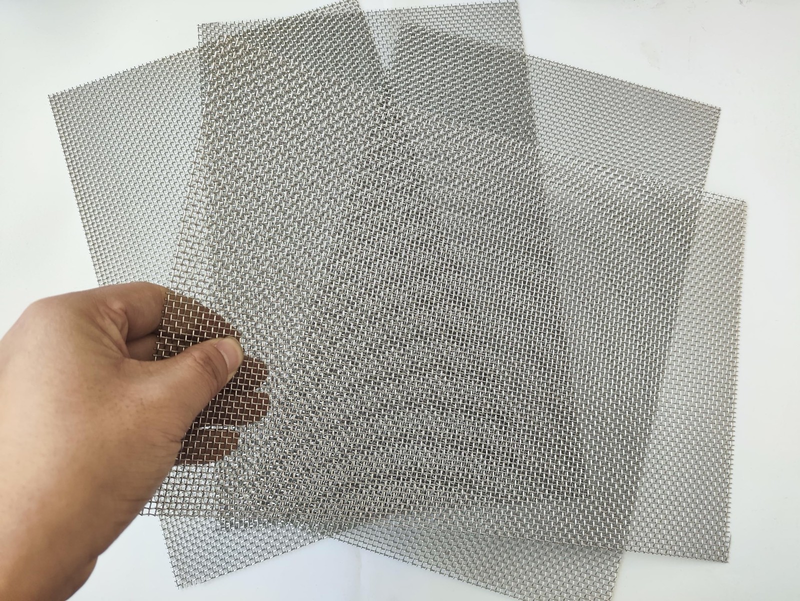 4 Pack 304 Stainless Steel Mesh 10 Mesh 0.7mm Wire Dia 12×8 Inch Metal Sheet NEW