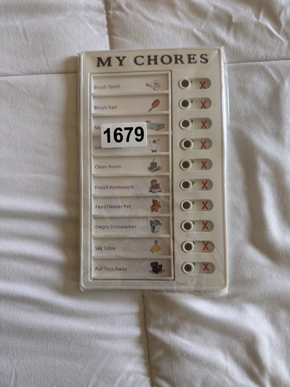 Chore Chart List Board Slide Button “My Chores” New Homeschool Teacher Learn