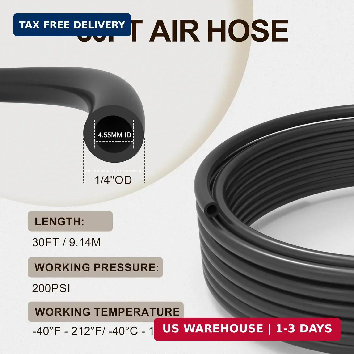 Air Line Kit for Air Spring Bag Suspension with Fittings 30 FT PA Hose Truck….