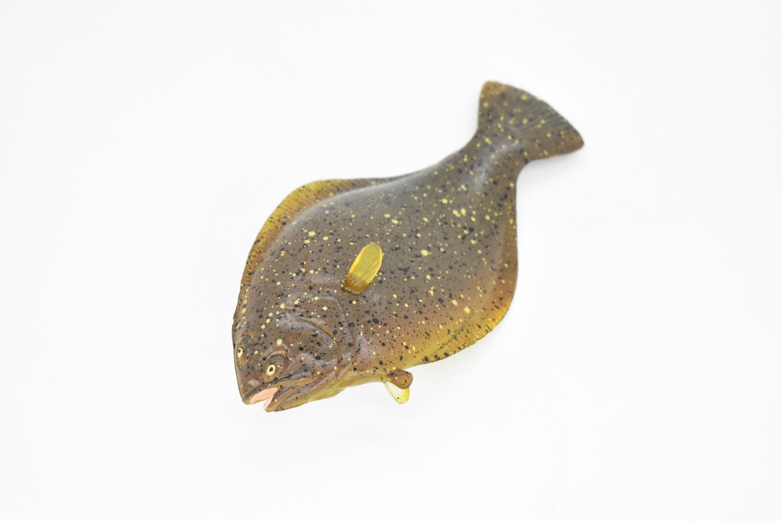 Pacific Halibut, Toy Fish, Very Realistic Rubber Model, Hand Painted Figurine 5″