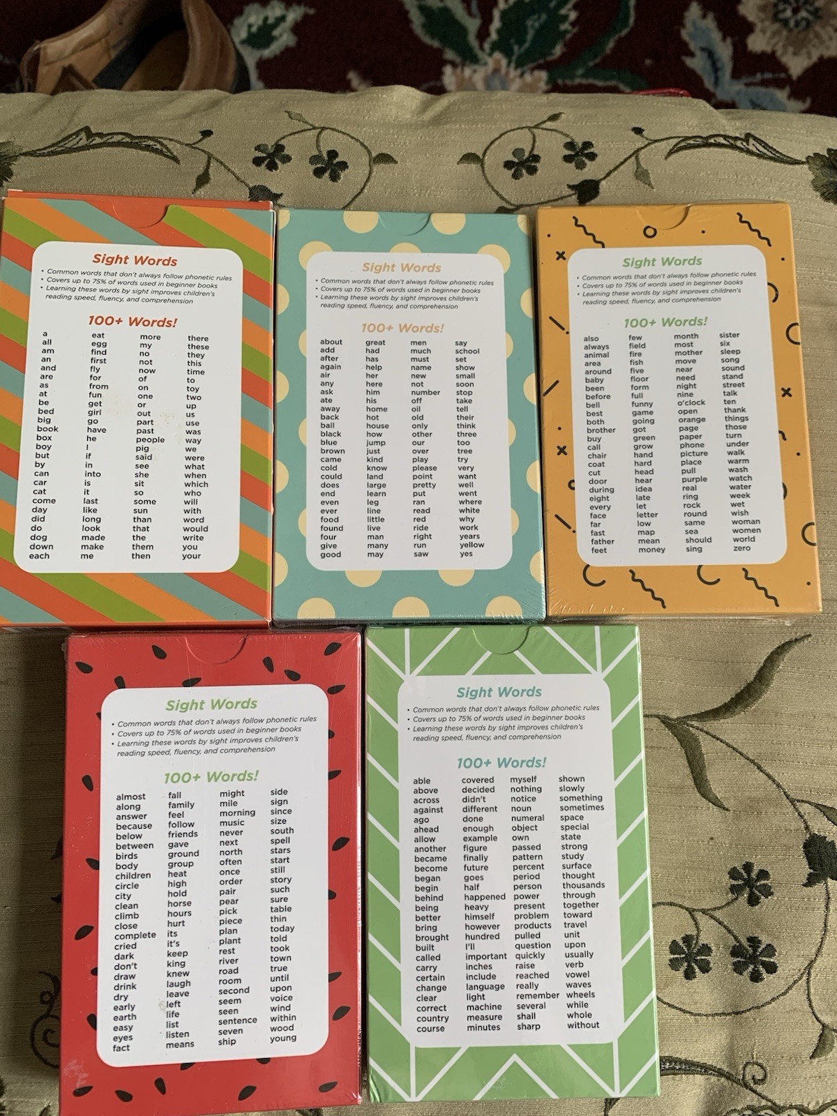 5 Think Tank Scholar Flash Cards Sets Grades PreK To Grade 3 COMPLETE