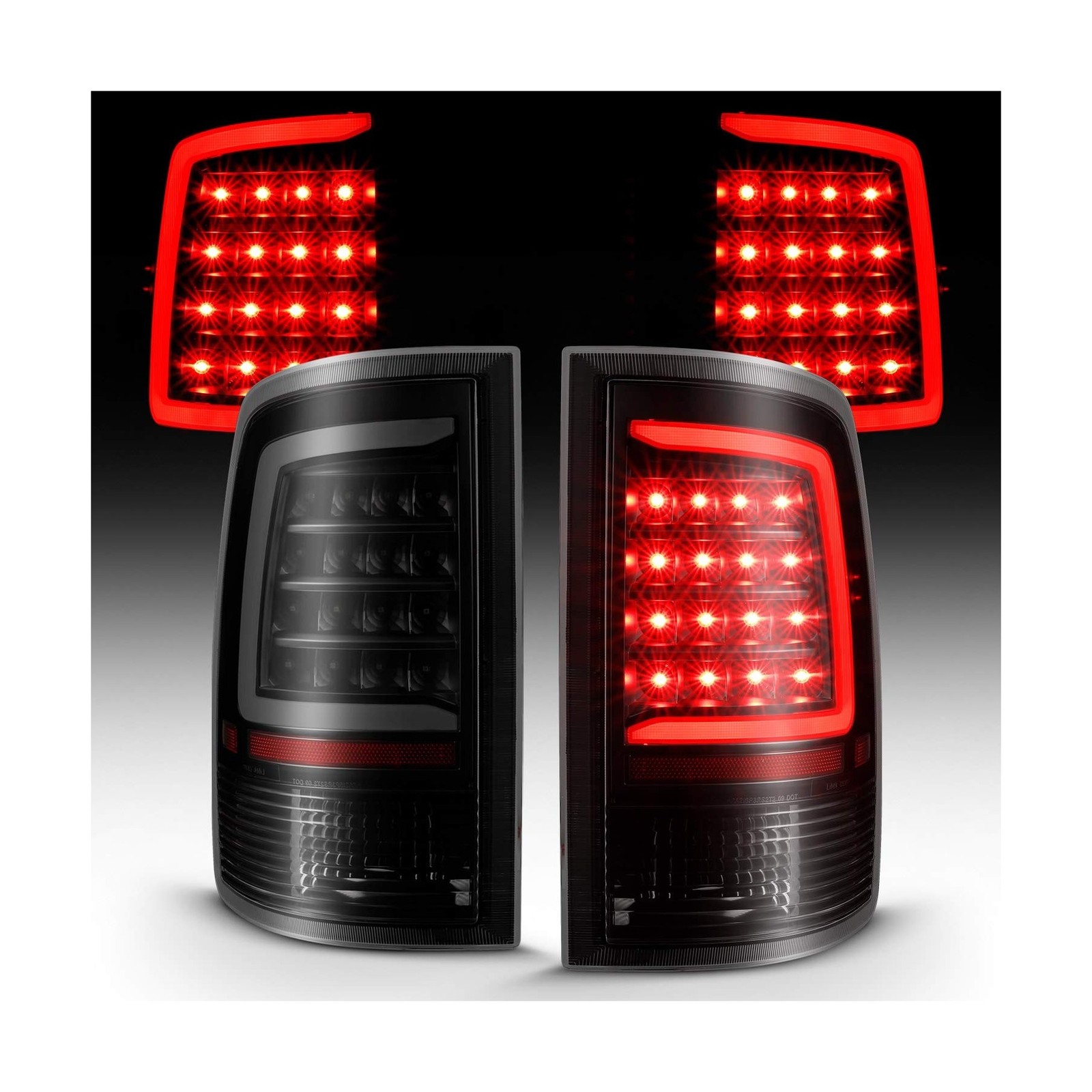 AmeriLite for 2009-2022 Dodge Ram 1500/10-22 Ram 2500 3500 Pickup C-Type LED …