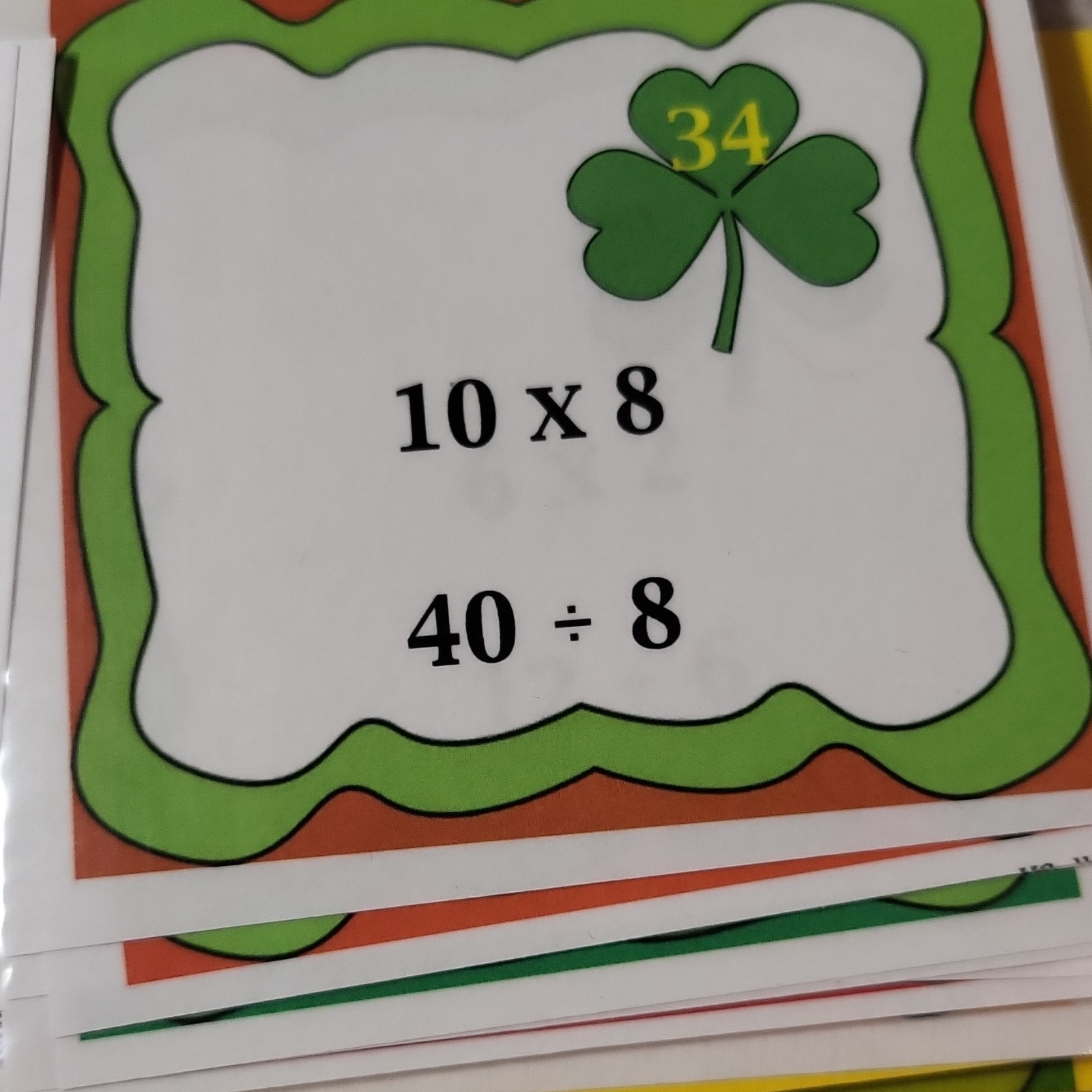 St. Patrick’s Day Math Multiplication & Division Game Set Kids