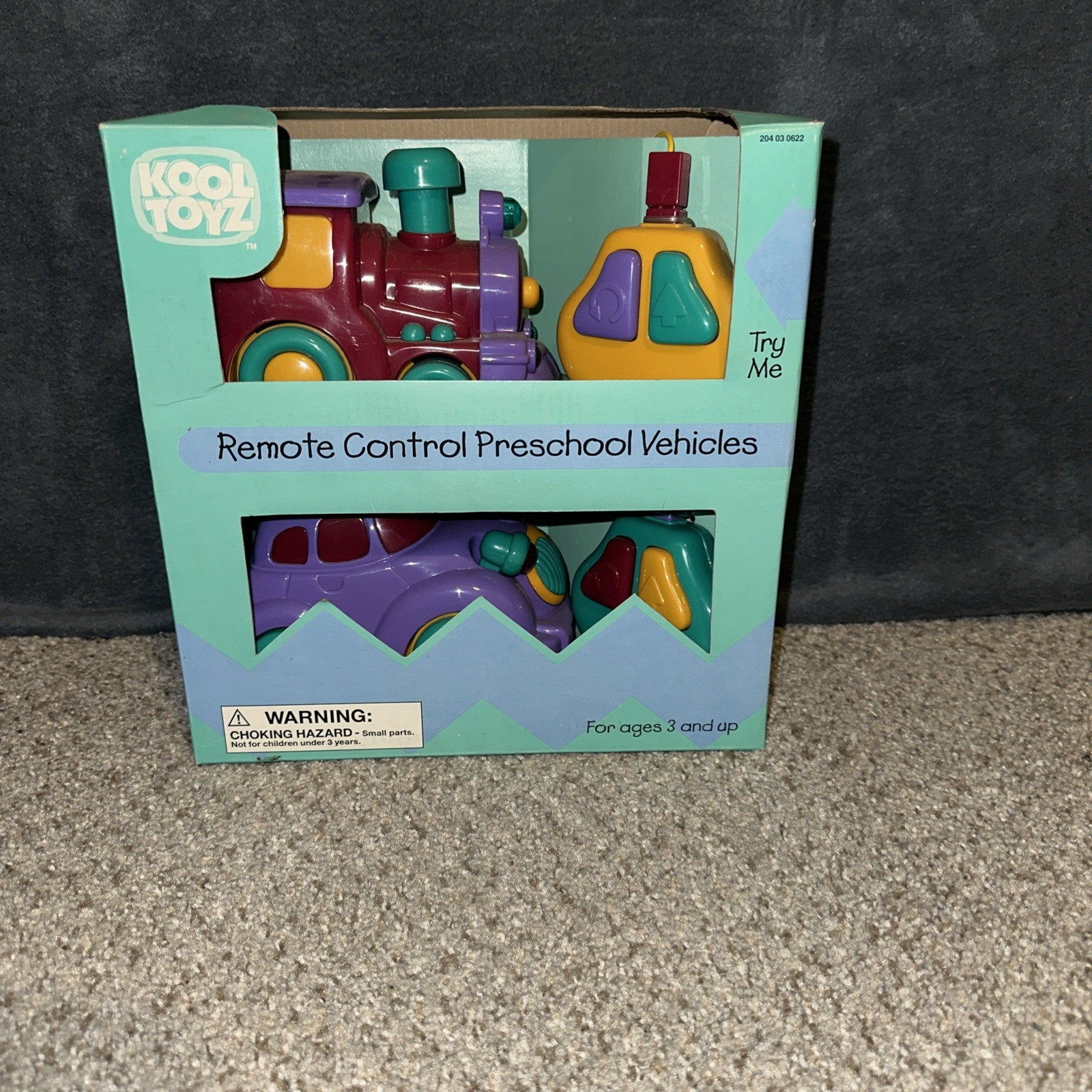 Vintage 1999 Kool Toys Remote Control Preschool Vehicles. New In Box. Try Me!