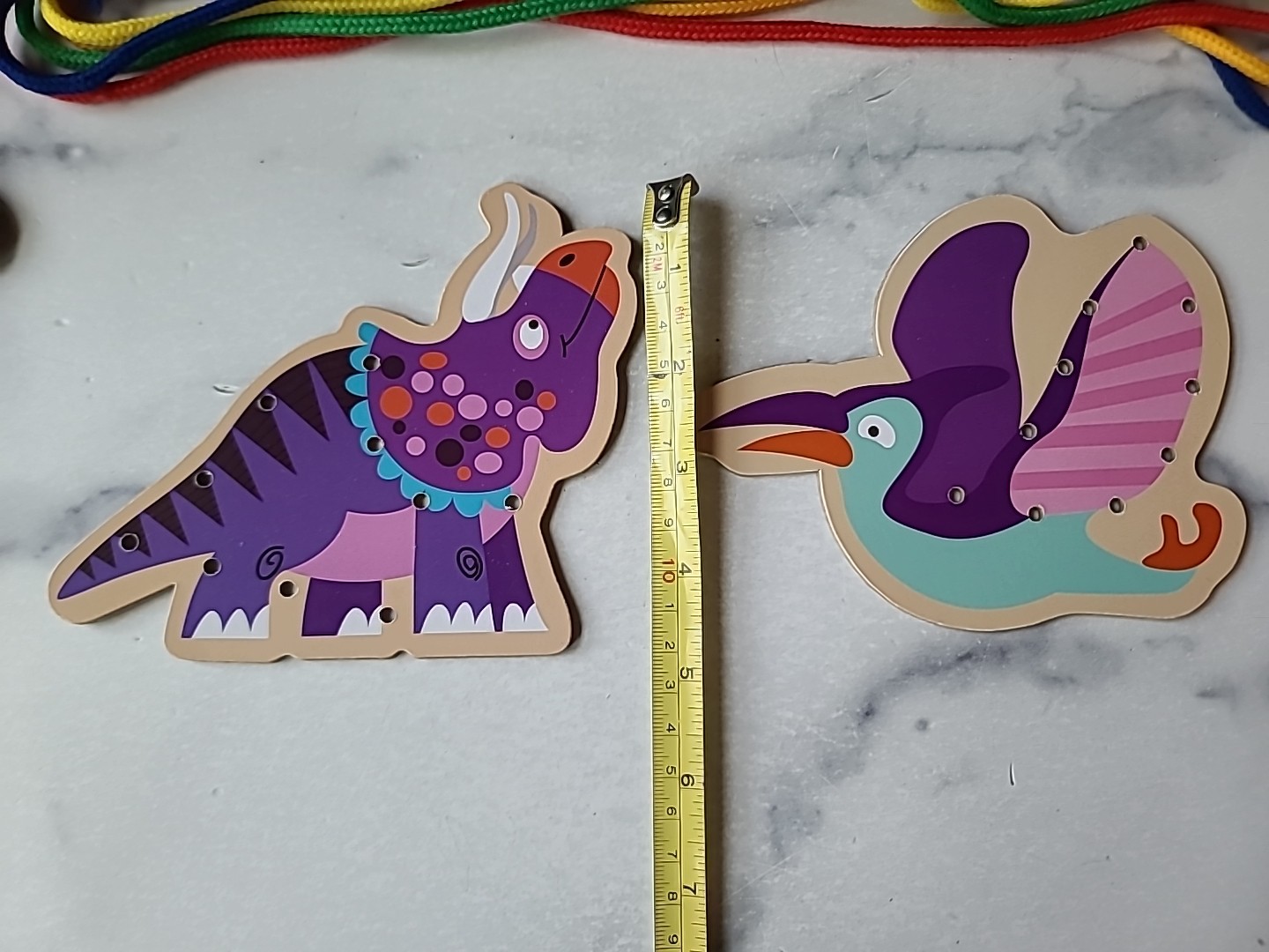 Toddler Dinosaur Lacing Cards